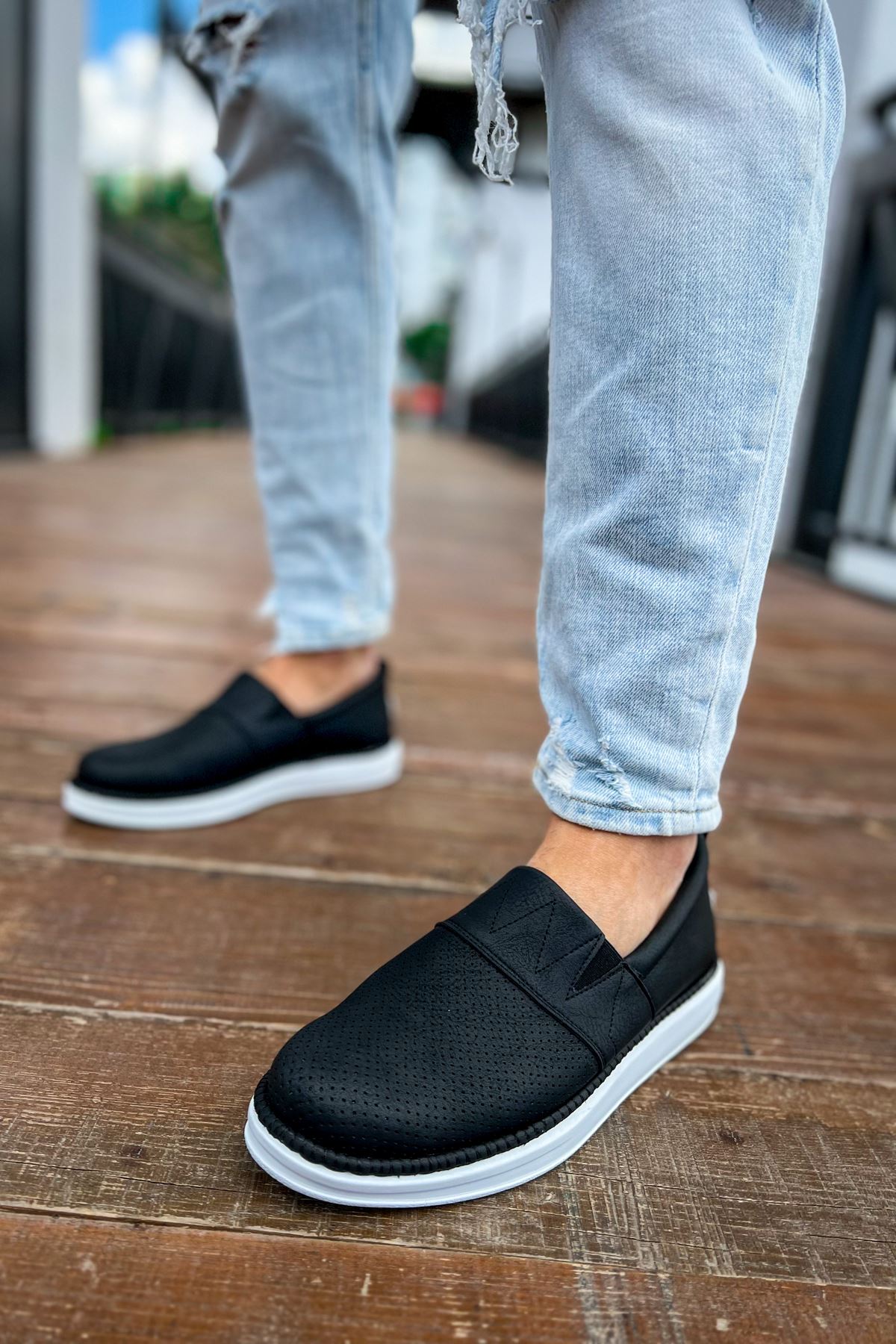 Brecon Bağcıksız Günlük Erkek Casual Ayakkabı Siyah