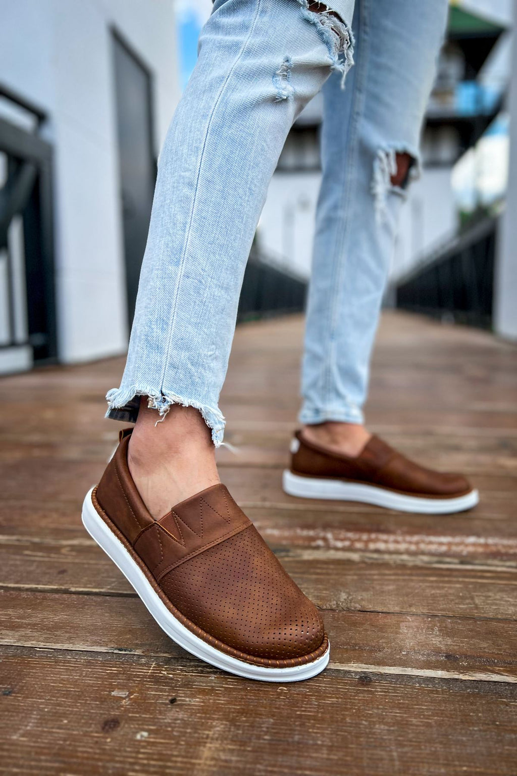 Brecon Bağcıksız Günlük Erkek Casual Ayakkabı Taba