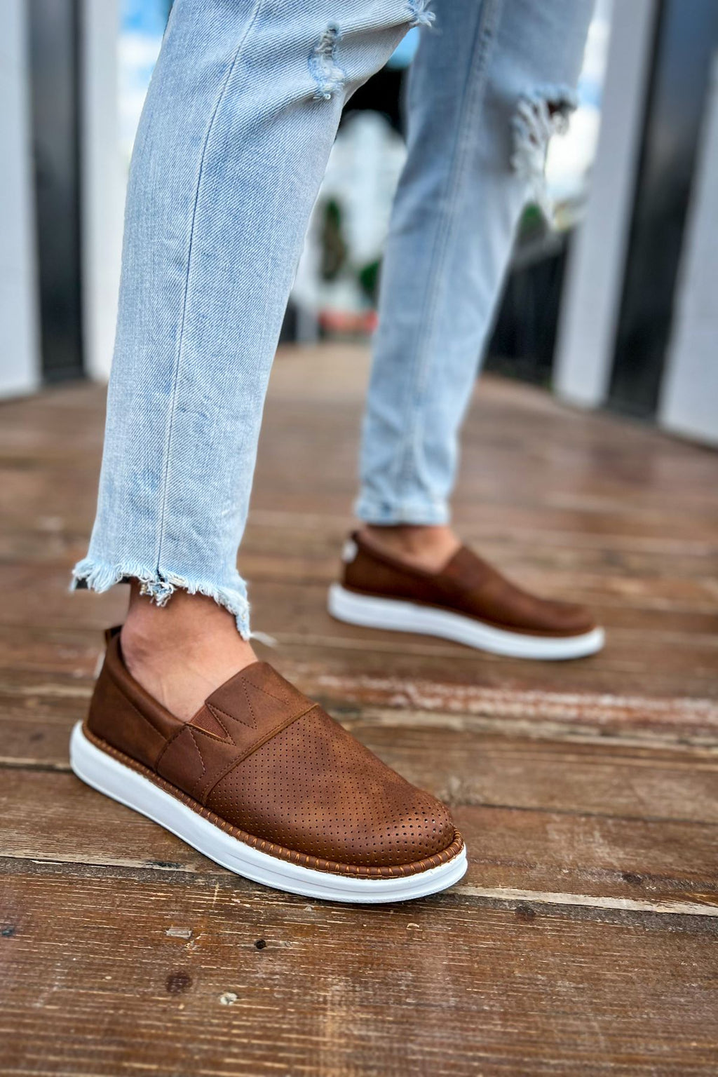 Brecon Bağcıksız Günlük Erkek Casual Ayakkabı Taba