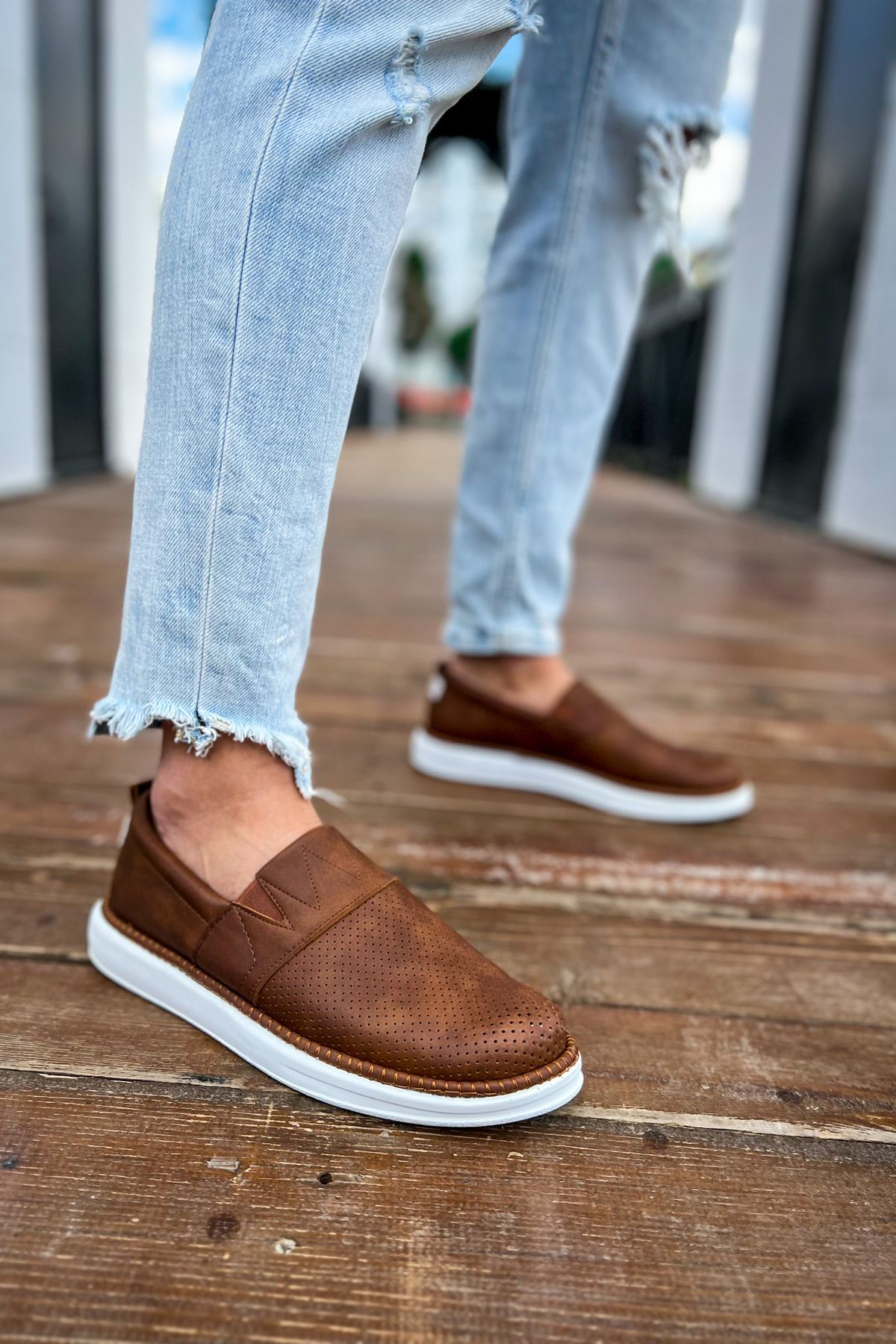 Brecon Bağcıksız Günlük Erkek Casual Ayakkabı Taba