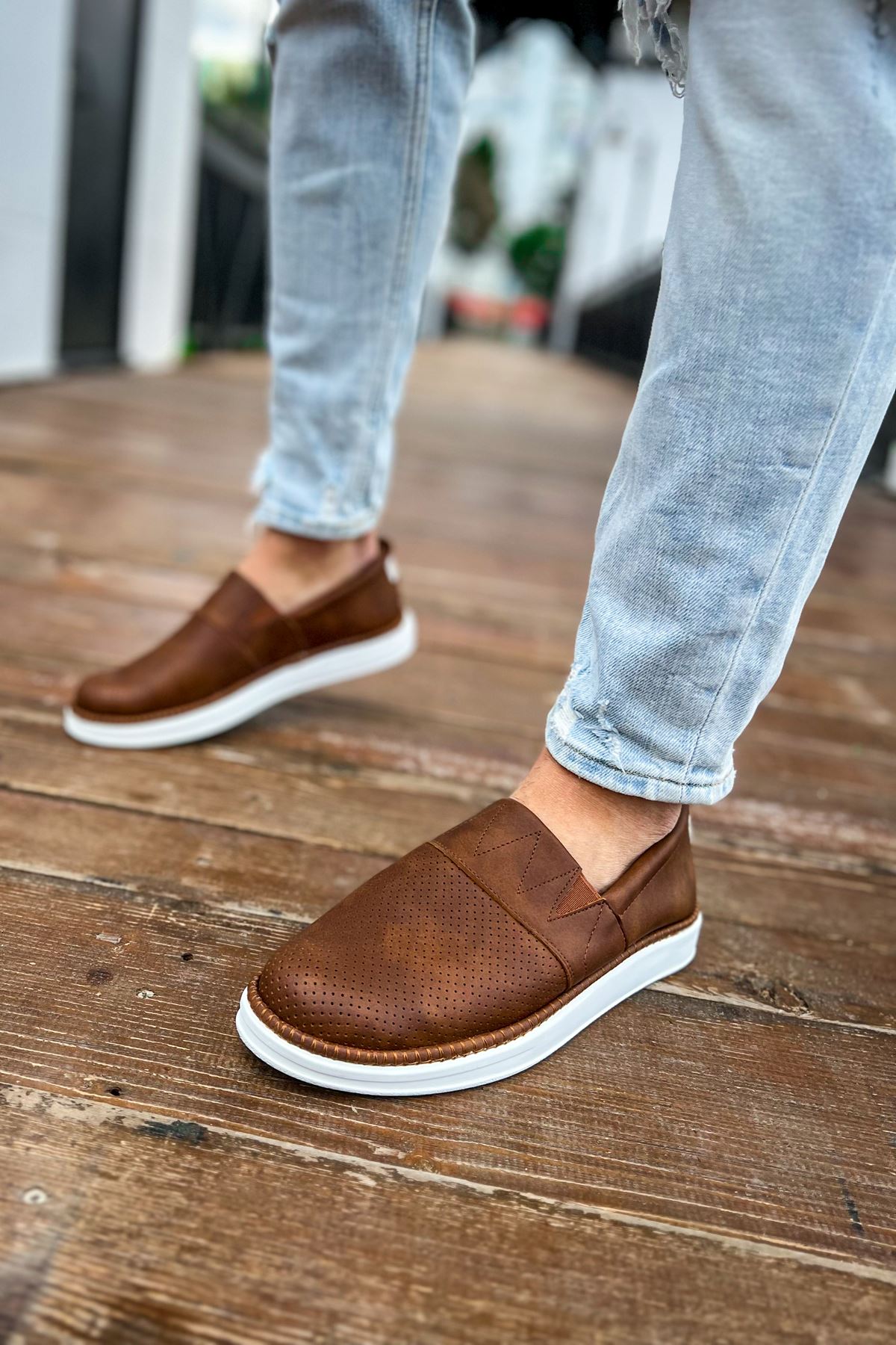 Brecon Bağcıksız Günlük Erkek Casual Ayakkabı Taba