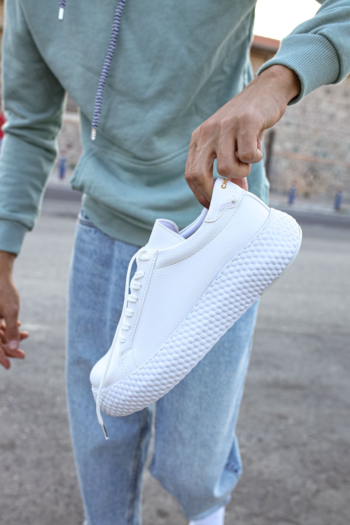 Felibord Bağcıklı Basic Erkek Sneaker Beyaz