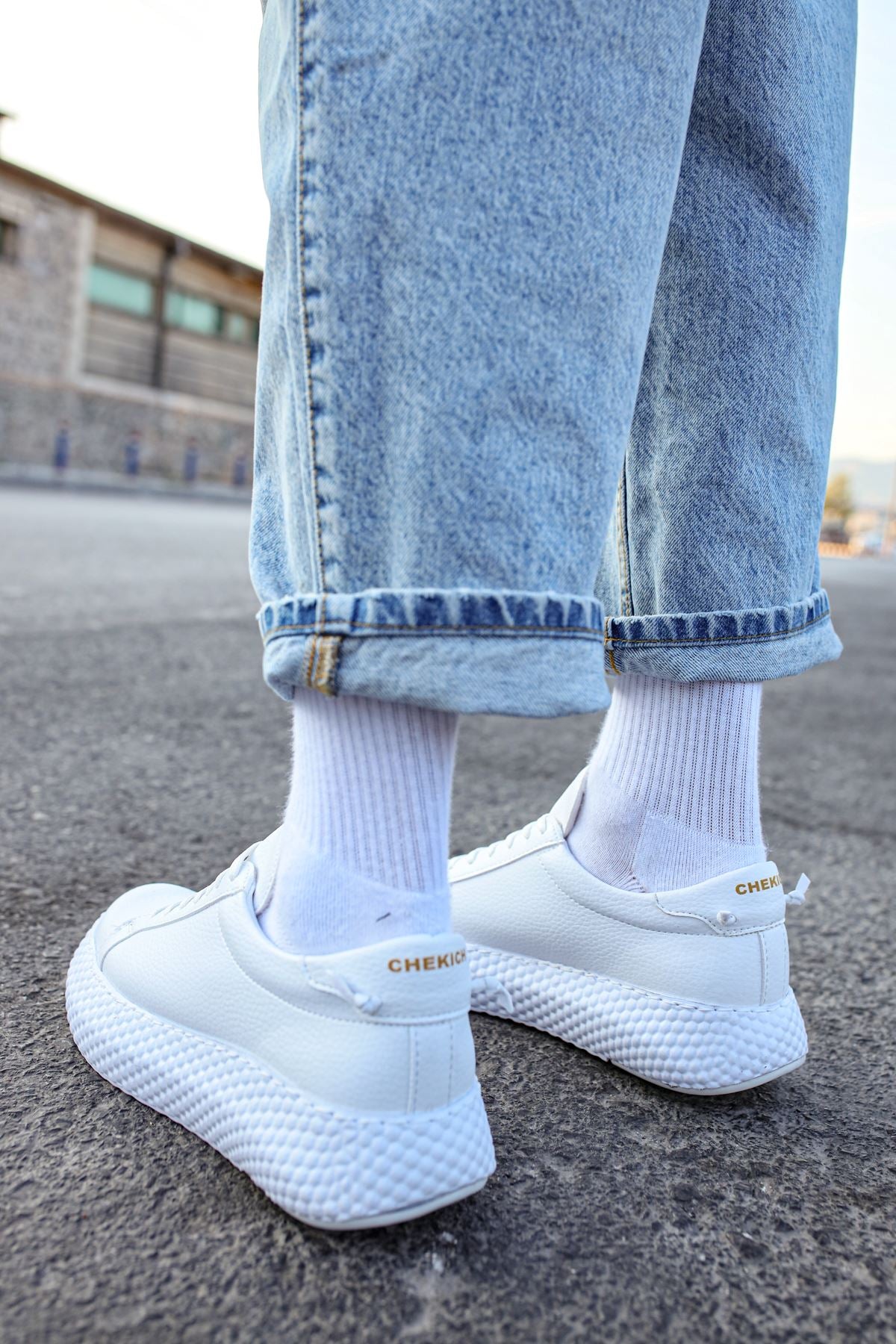 Felibord Bağcıklı Basic Erkek Sneaker Beyaz
