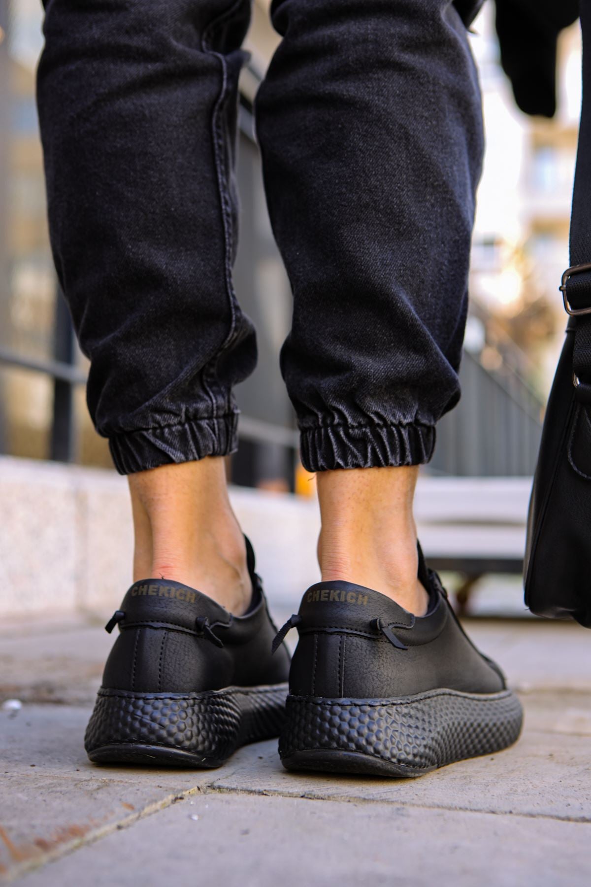 Felibord Bağcıklı Basic Erkek Sneaker Beyaz Siyah
