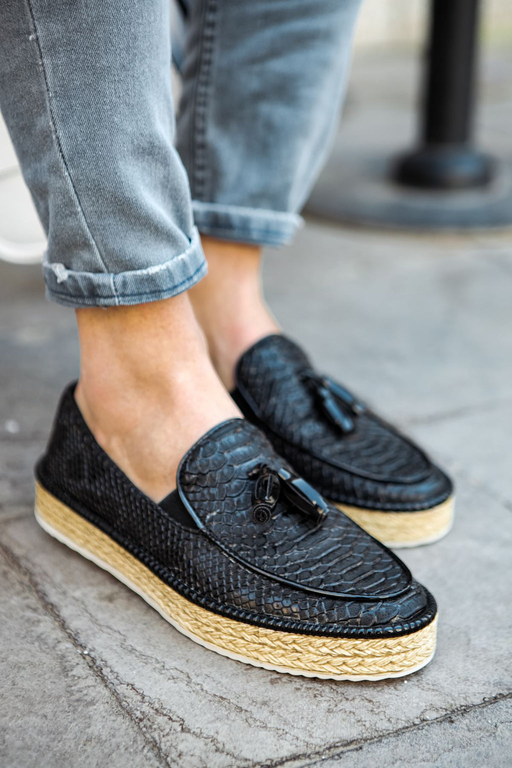 ZRC119 Tassels Erkek Loafer Ayakkabı Siyah