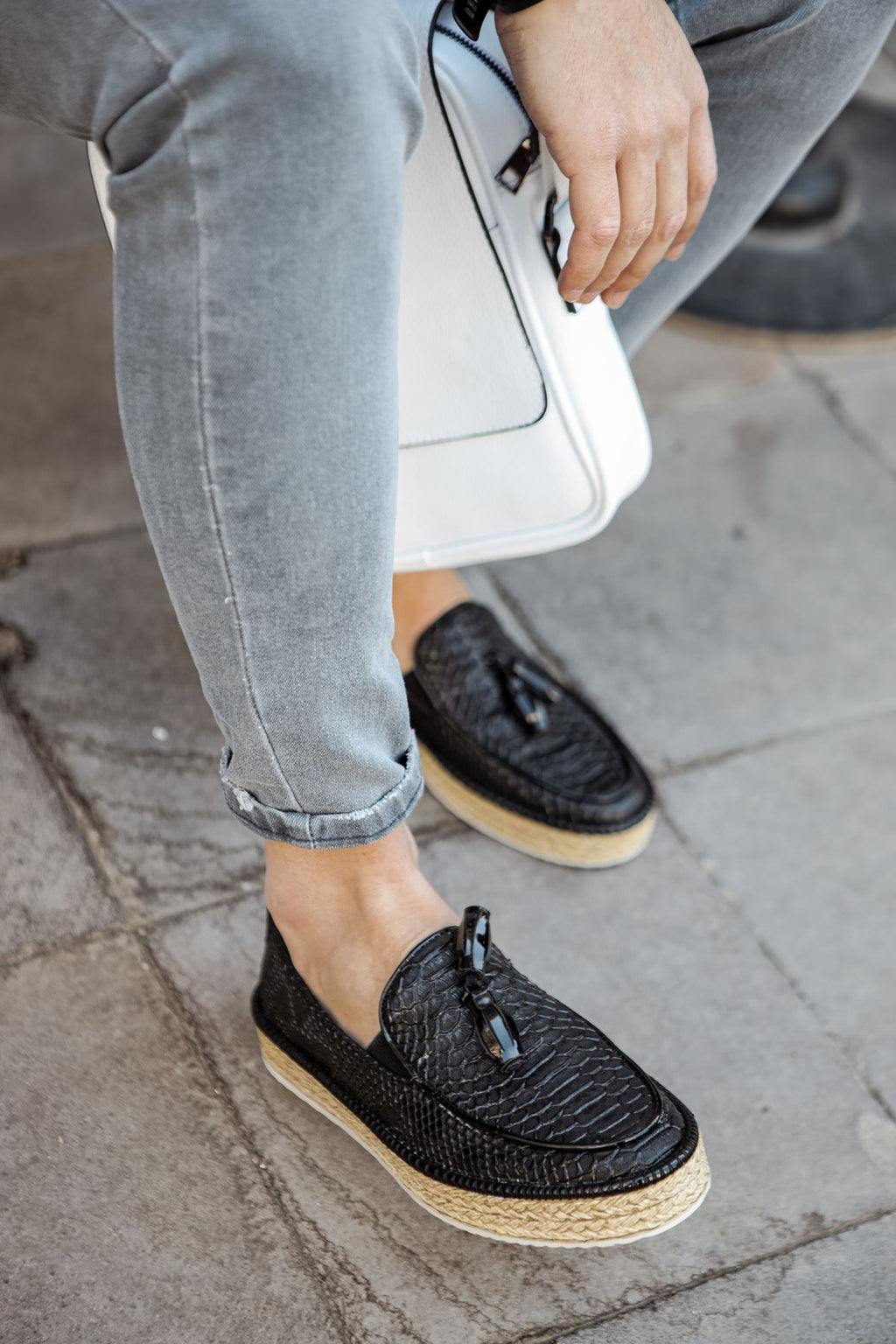 ZRC119 Tassels Erkek Loafer Ayakkabı Siyah