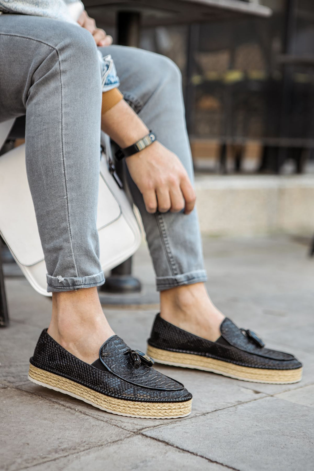 ZRC119 Tassels Erkek Loafer Ayakkabı Siyah