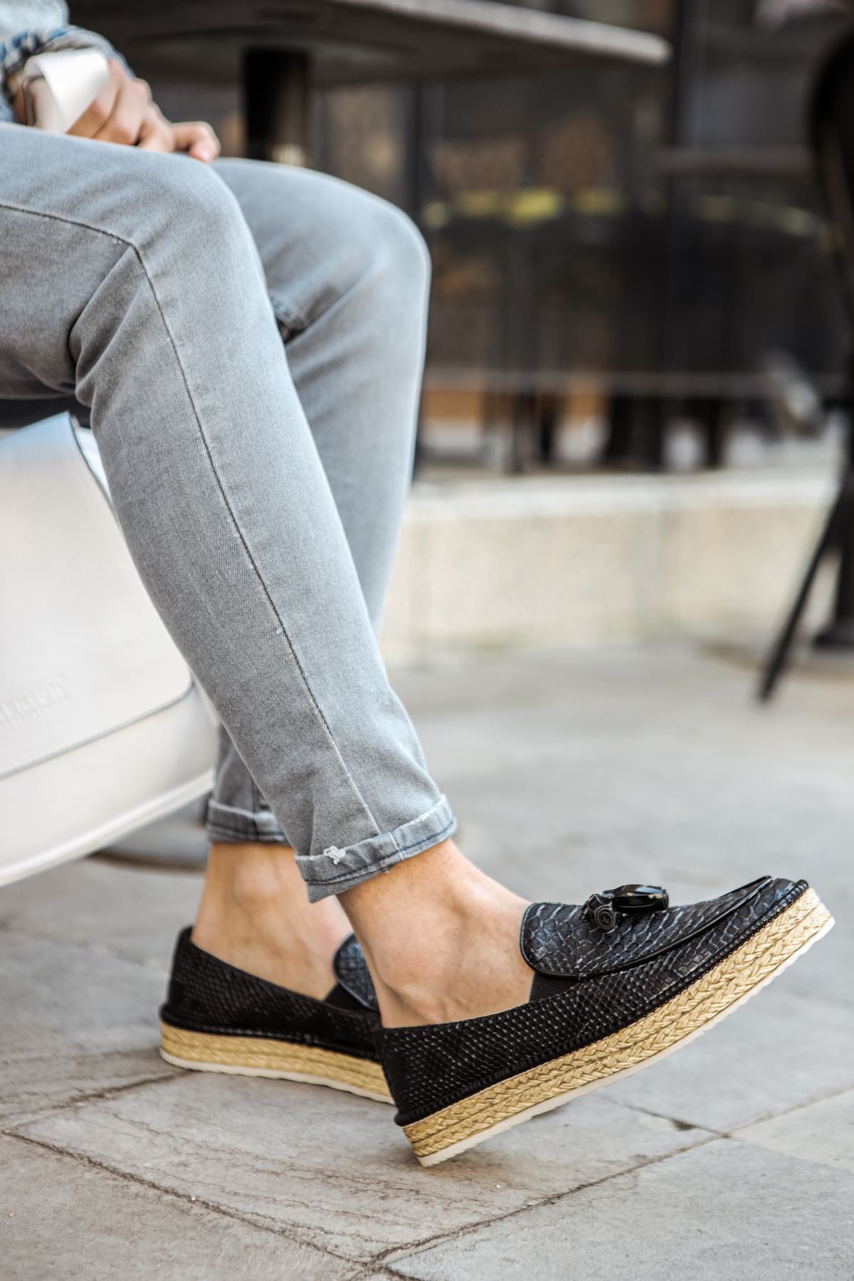 ZRC119 Tassels Erkek Loafer Ayakkabı Siyah