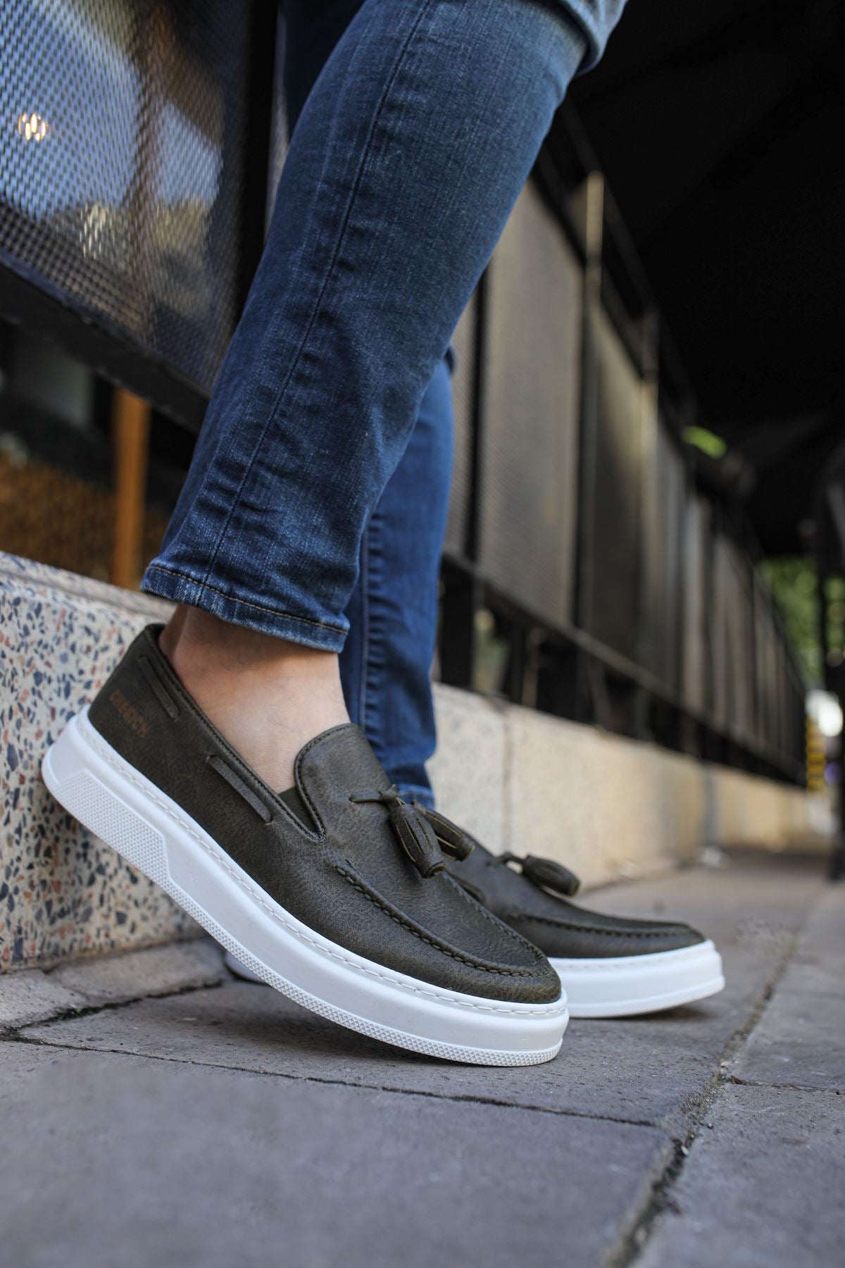 Loafer-X Günlük Erkek Loafer Ayakkabı Haki