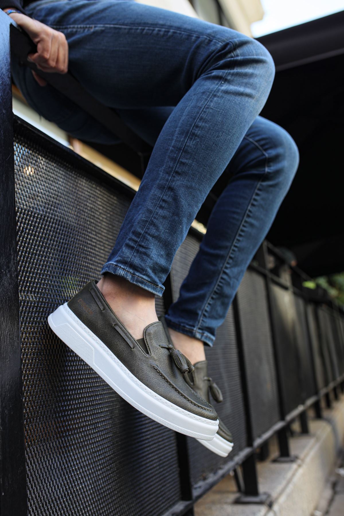 Loafer-X Günlük Erkek Loafer Ayakkabı Haki