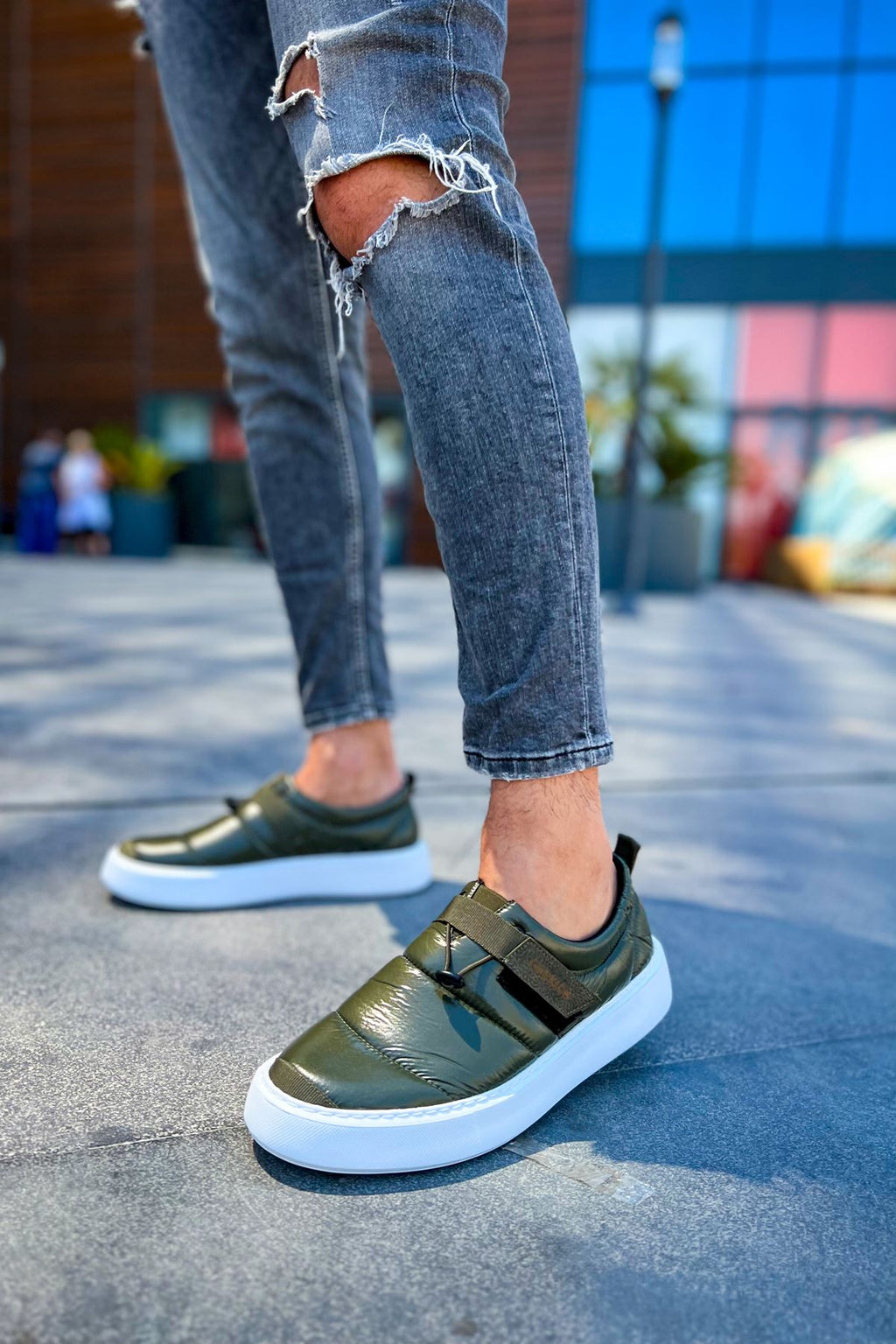 Parachute Paraşüt Kumaş Cırtlı Erkek Ayakkabı Haki