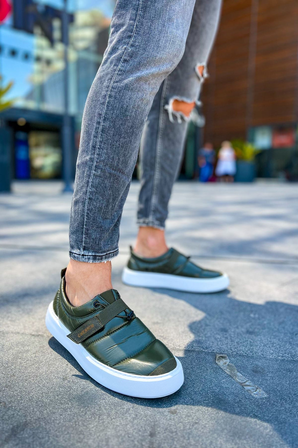 Parachute Paraşüt Kumaş Cırtlı Erkek Ayakkabı Haki