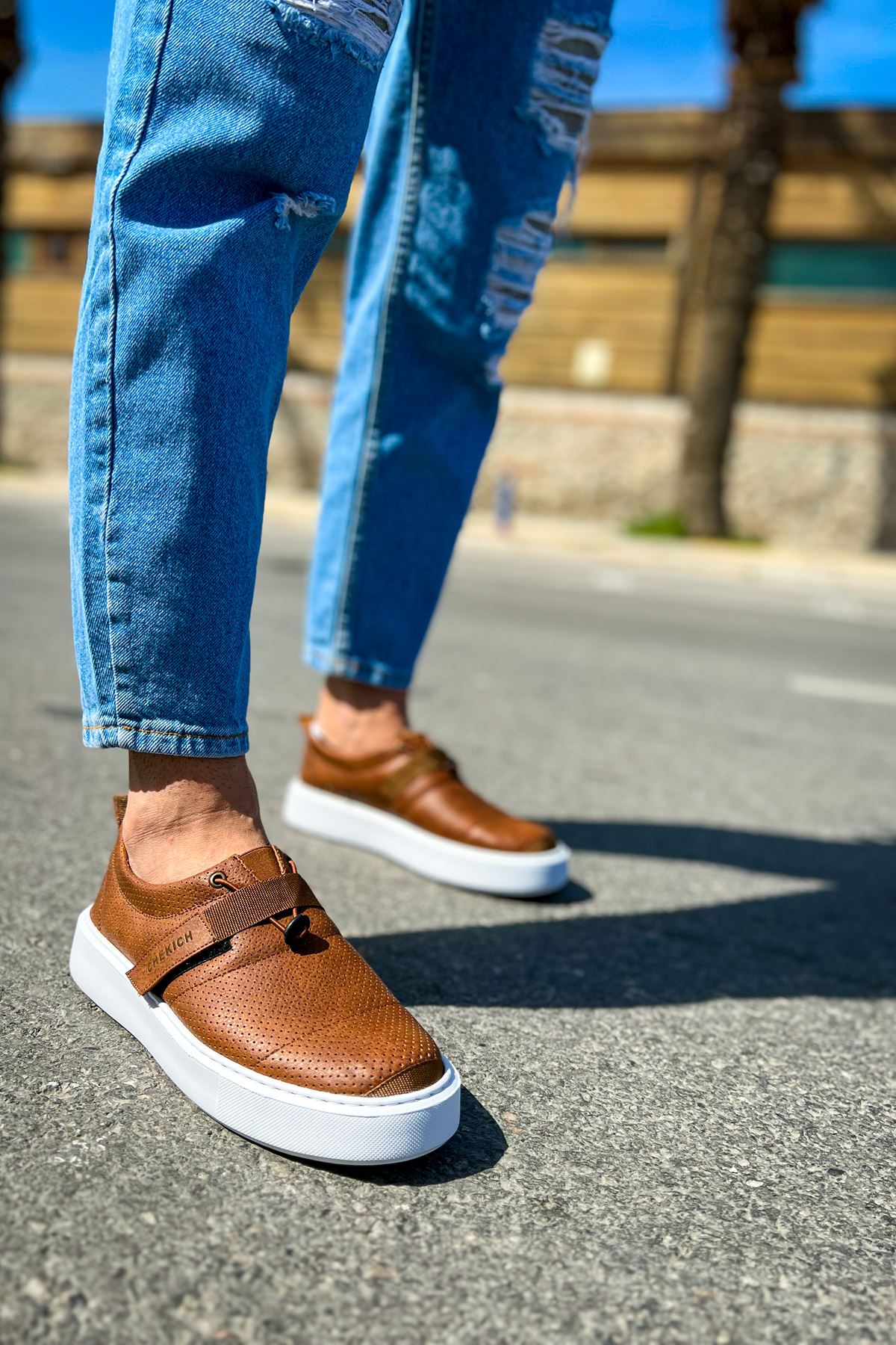 Dobeny Cırtlı Günlük Erkek Casual Ayakkabı Taba