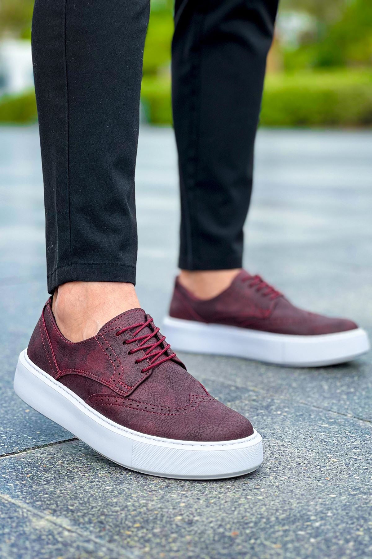 Changer Over Premium Erkek Günlük Casual Ayakkabı Bordo