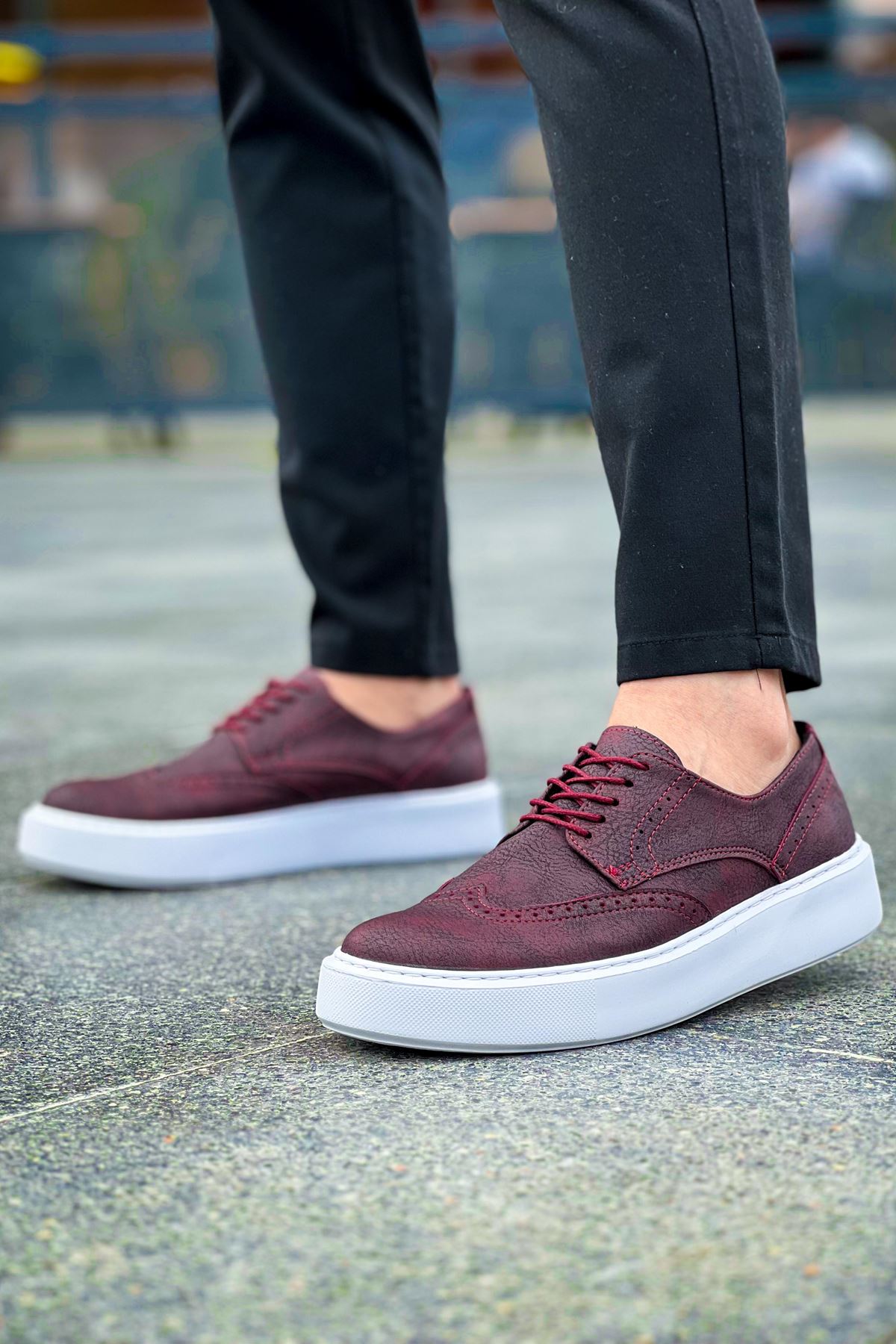 Changer Over Premium Erkek Günlük Casual Ayakkabı Bordo