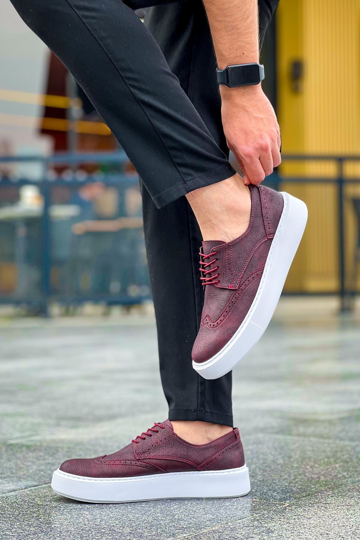 Changer Over Premium Erkek Günlük Casual Ayakkabı Bordo
