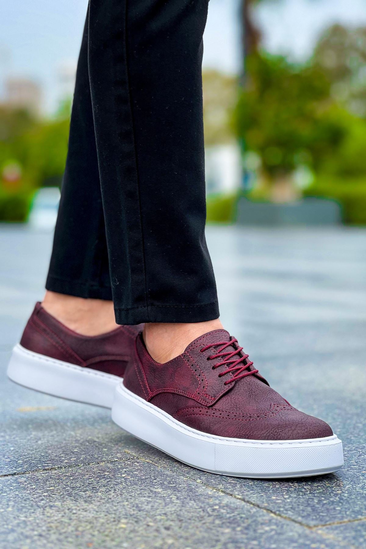 Changer Over Premium Erkek Günlük Casual Ayakkabı Bordo