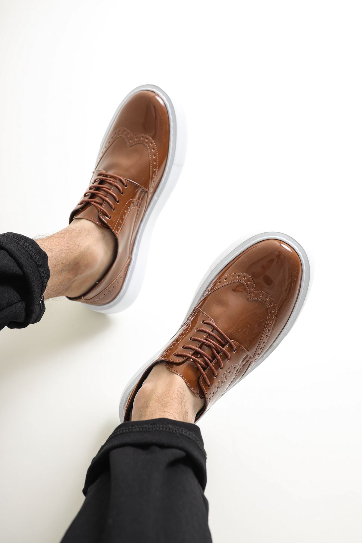 Rugy Premium Erkek Günlük Casual Ayakkabı Rugan Kahve