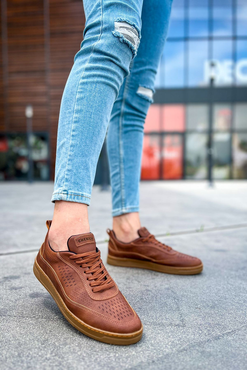 ZRC157 Retro Bağcıklı Günlük Erkek Spor Ayakkabı Taba