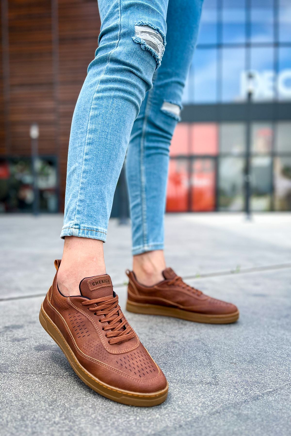 ZRC157 Retro Bağcıklı Günlük Erkek Spor Ayakkabı Taba