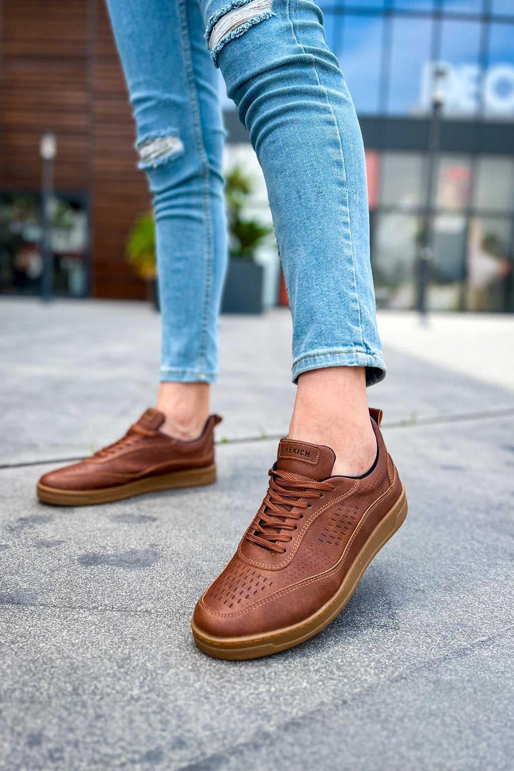 ZRC157 Retro Bağcıklı Günlük Erkek Spor Ayakkabı Taba