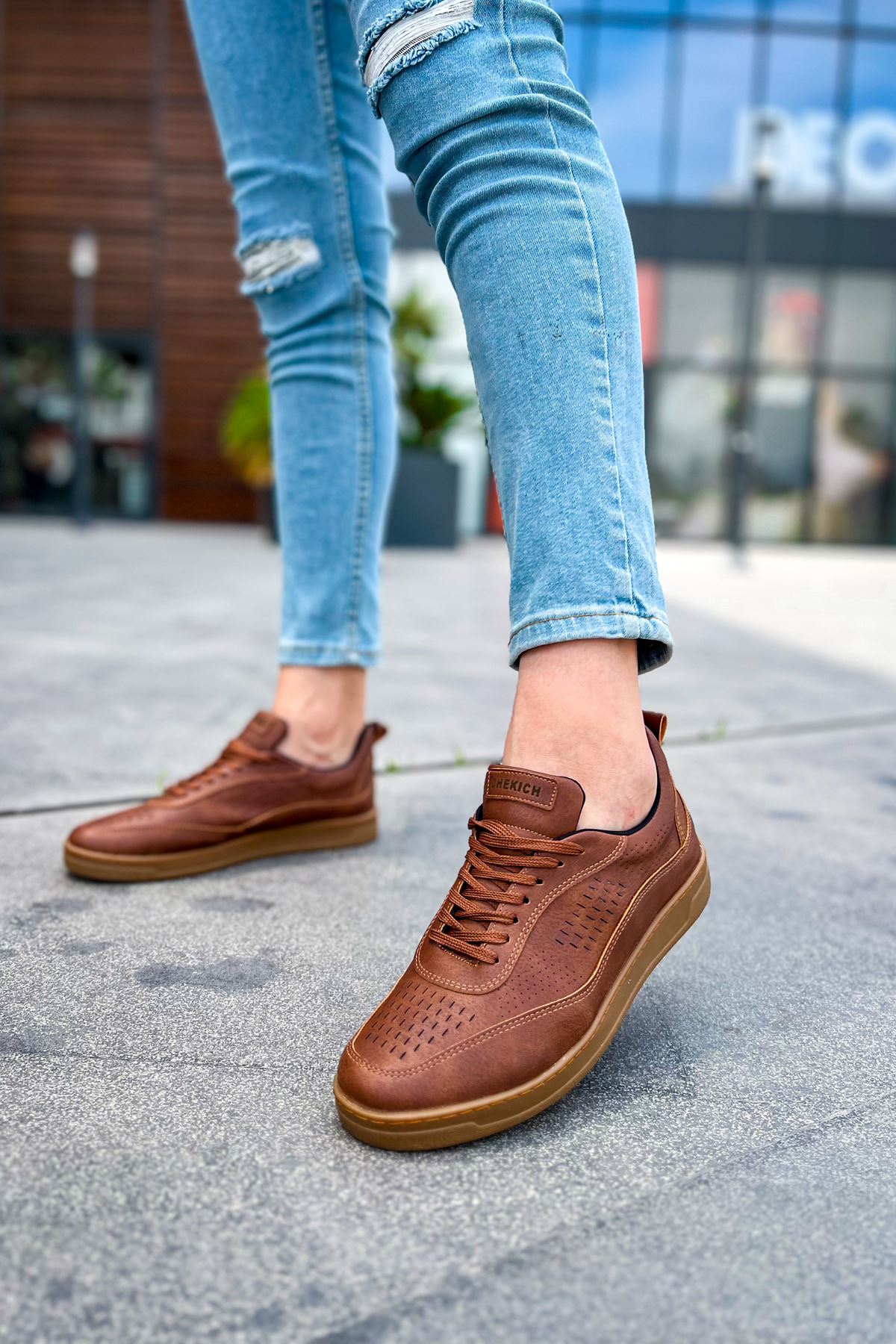 ZRC157 Retro Bağcıklı Günlük Erkek Spor Ayakkabı Taba