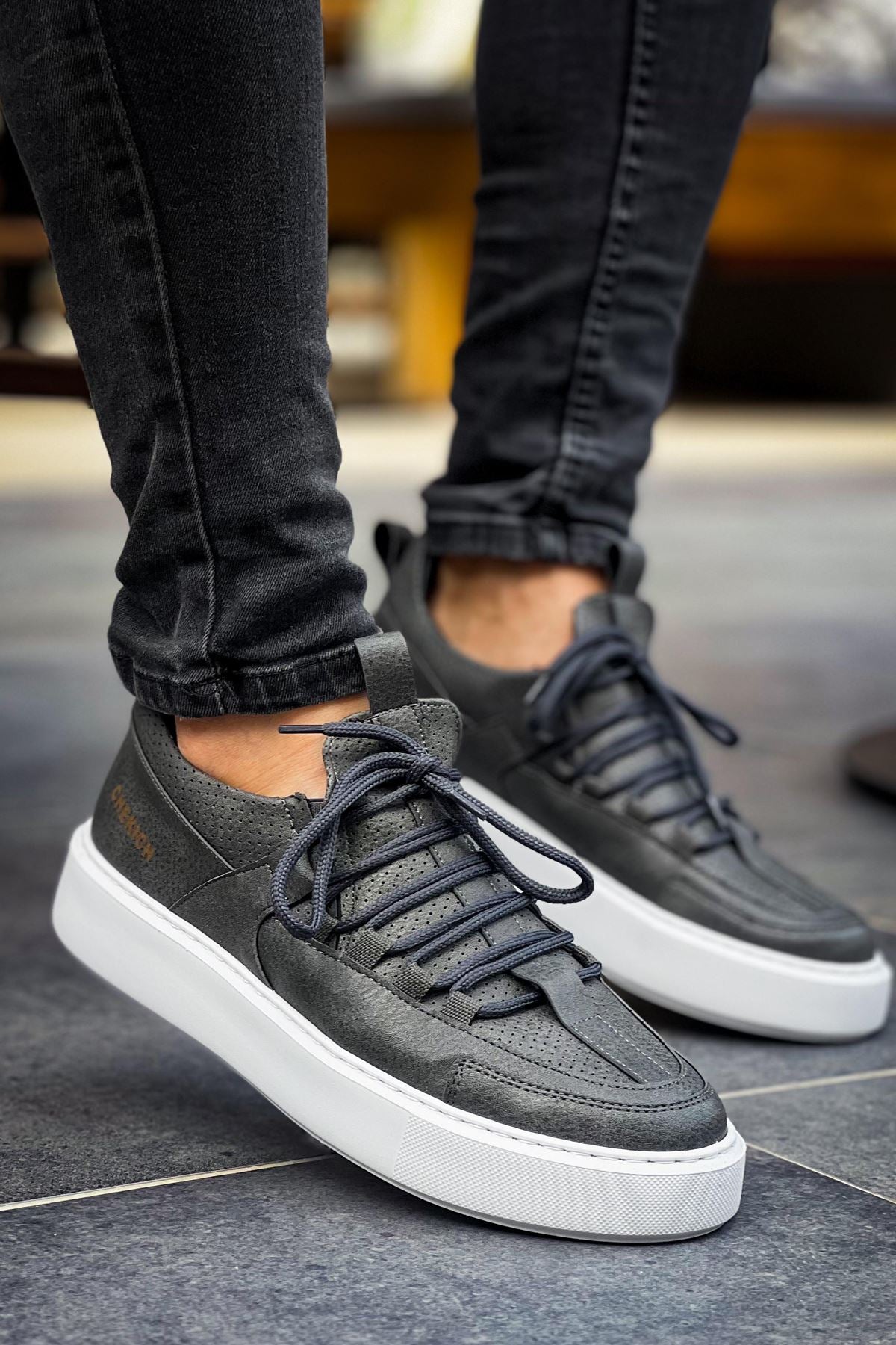 Saturn Premium Bağcıklı Erkek Sneaker Antrasit