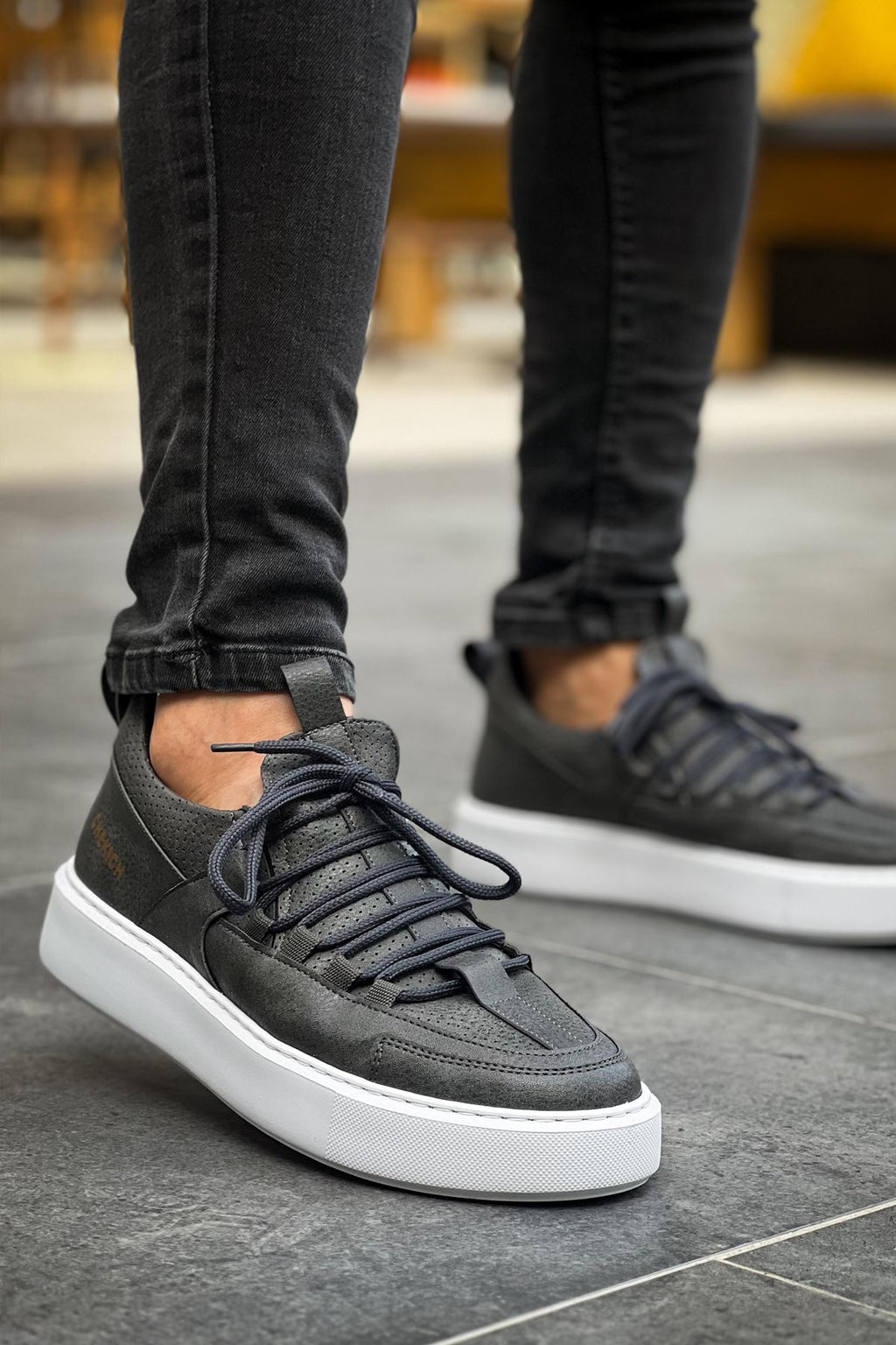 Saturn Premium Bağcıklı Erkek Sneaker Antrasit