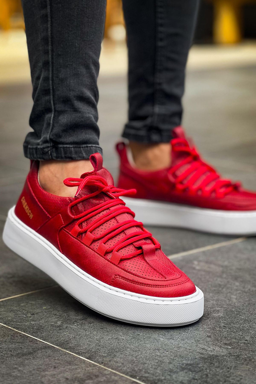 Saturn Premium Bağcıklı Erkek Sneaker Kırmızı