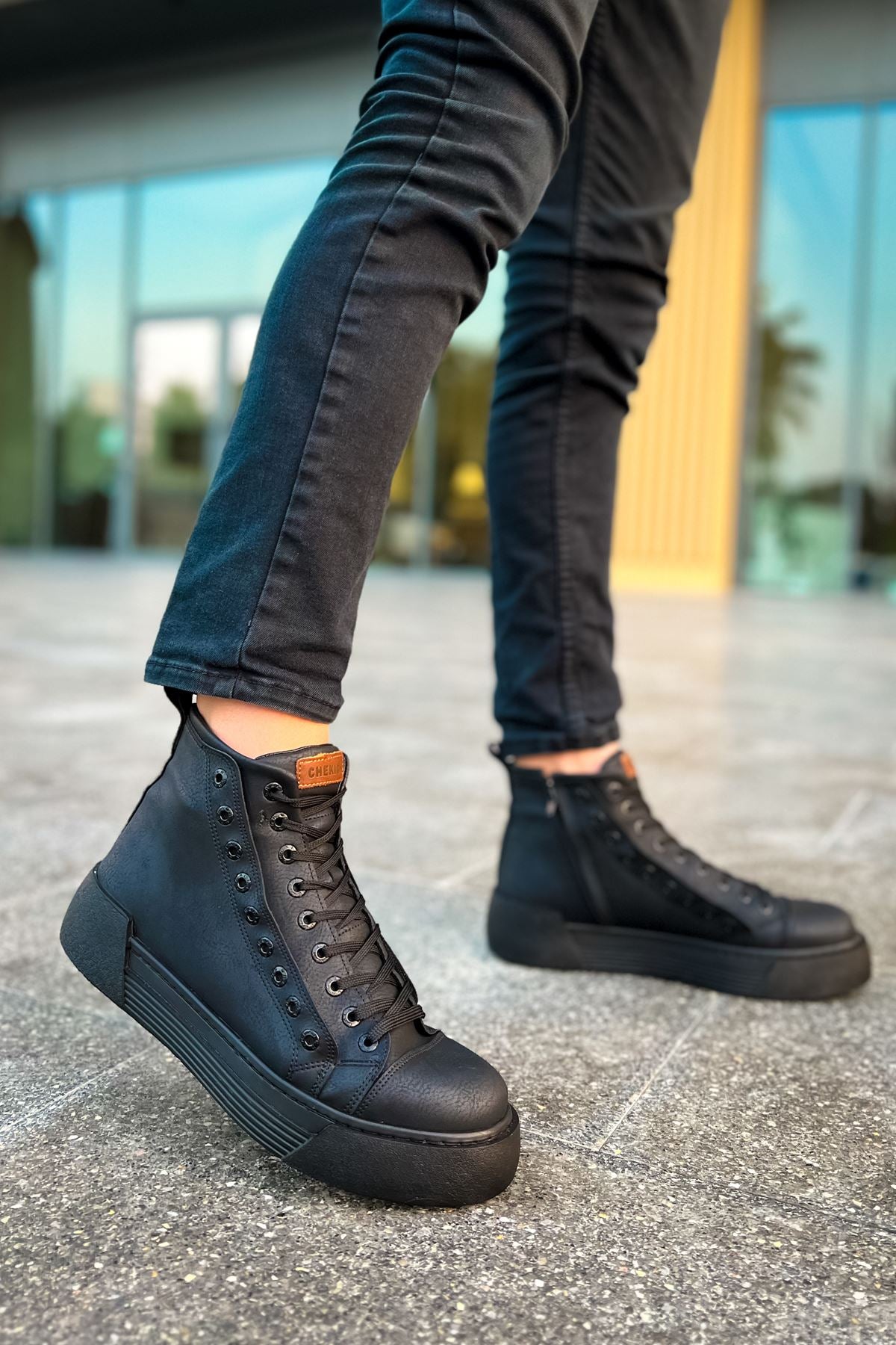 Blazer Kışlık Fermuarlı Erkek Bot Siyah