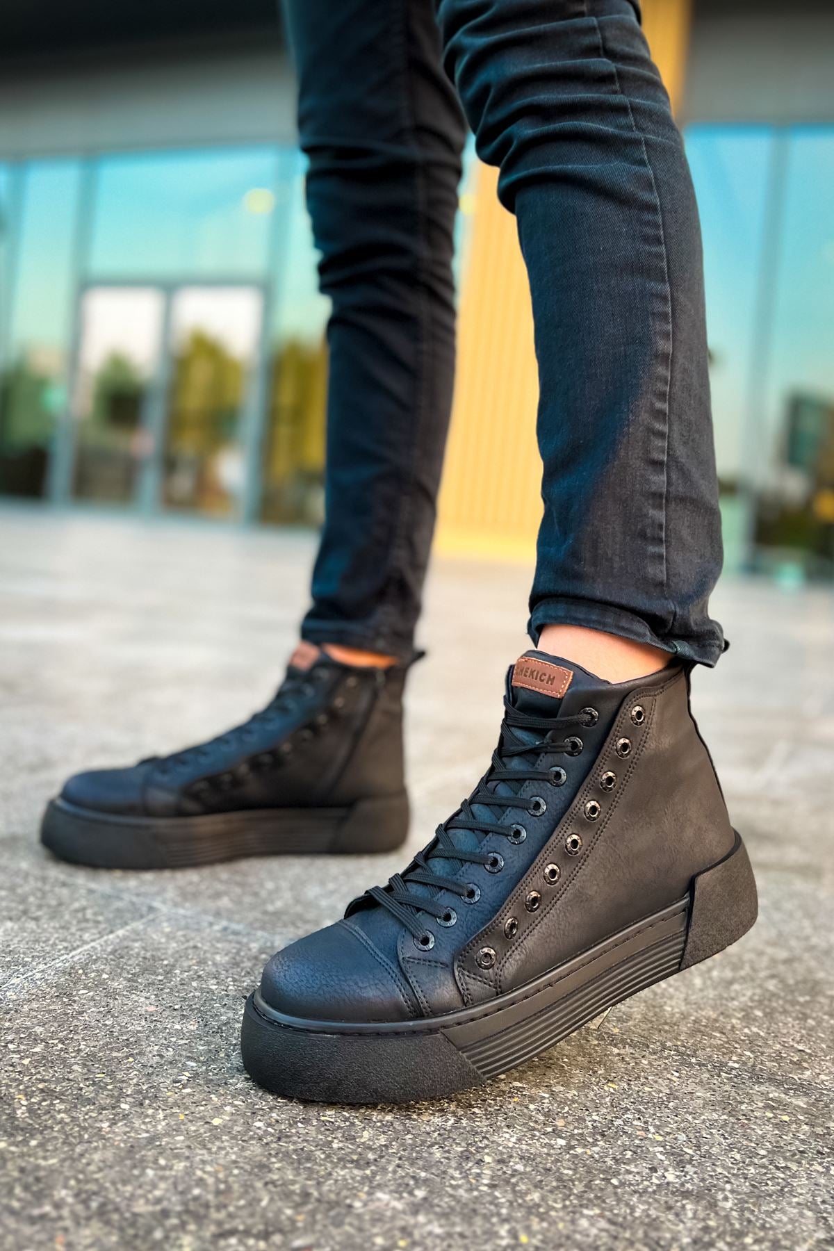 Blazer Kışlık Fermuarlı Erkek Bot Siyah