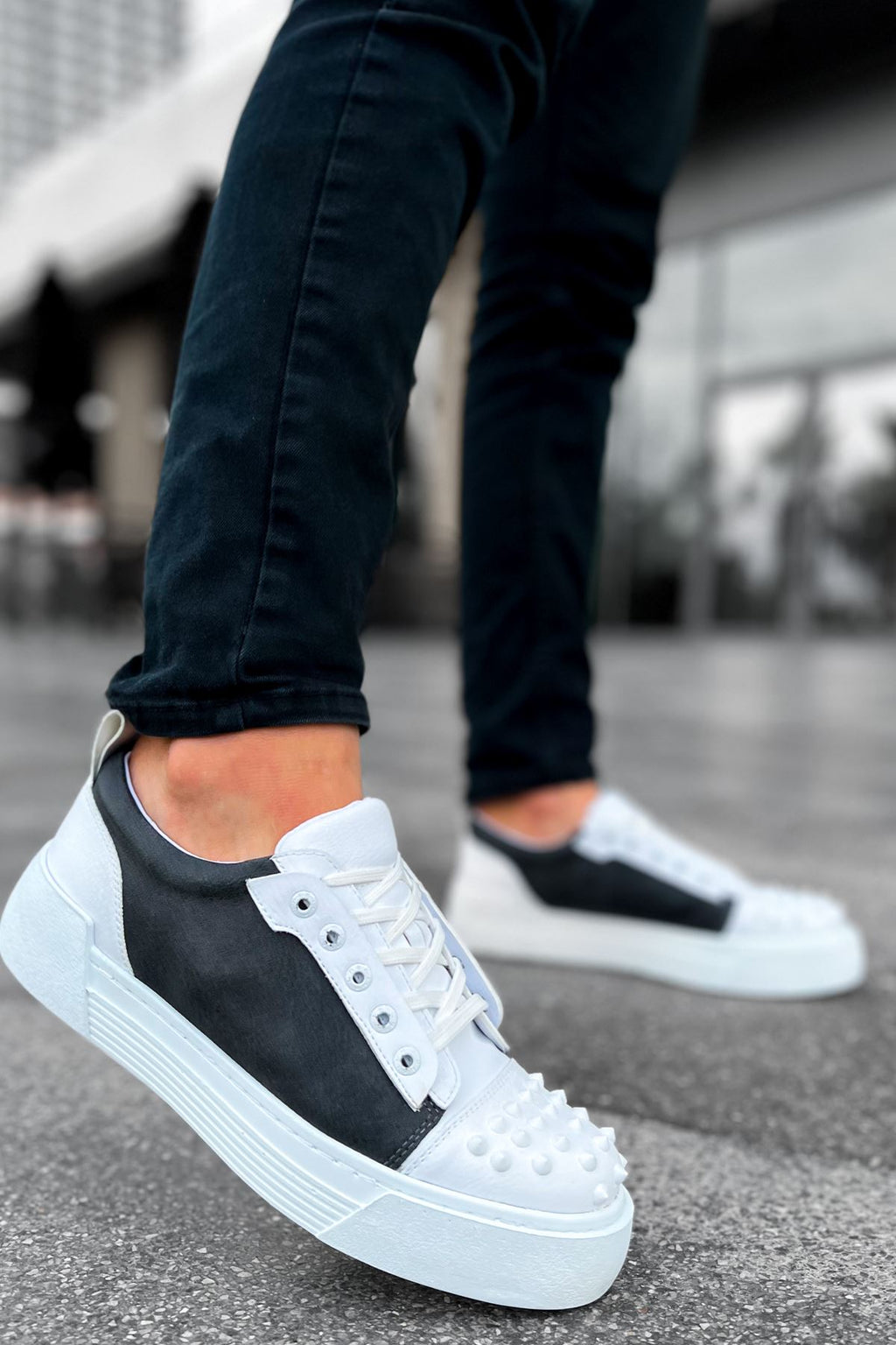 Thorn Kalın Taban Bağcıklı Erkek Sneaker Antrasit