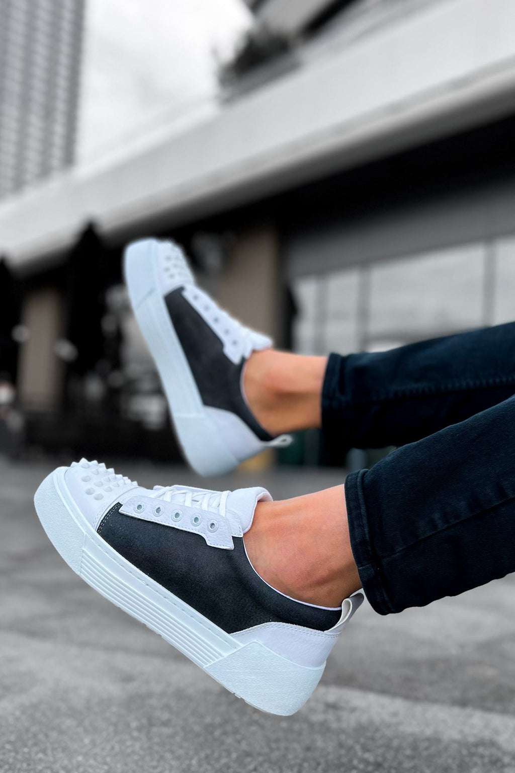 Thorn Kalın Taban Bağcıklı Erkek Sneaker Antrasit