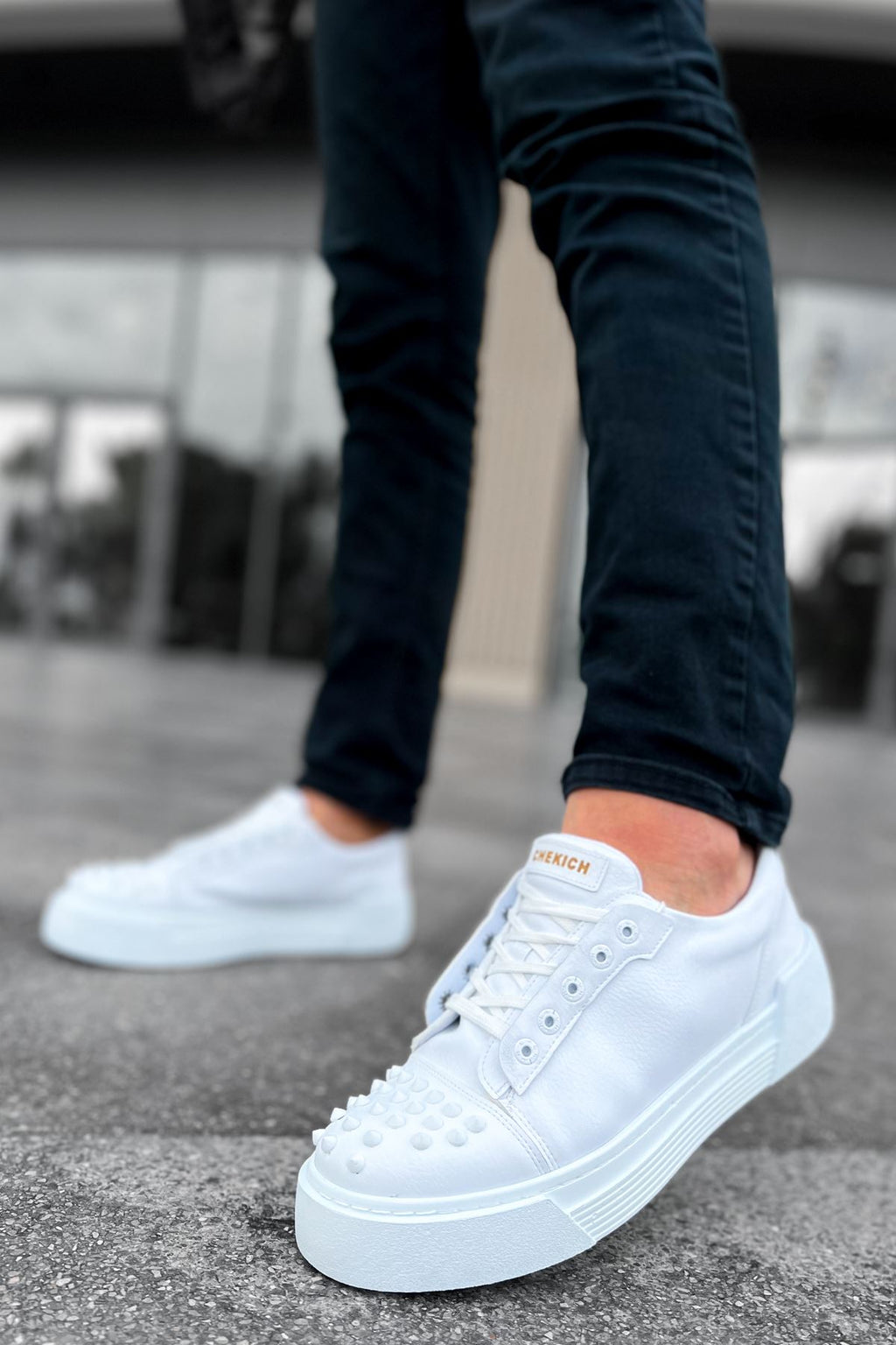 Thorn Kalın Taban Bağcıklı Erkek Sneaker Beyaz