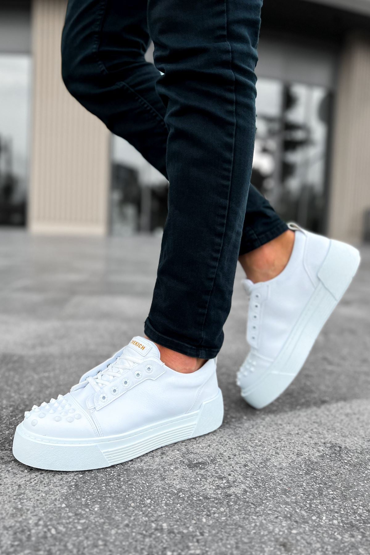 Thorn Kalın Taban Bağcıklı Erkek Sneaker Beyaz