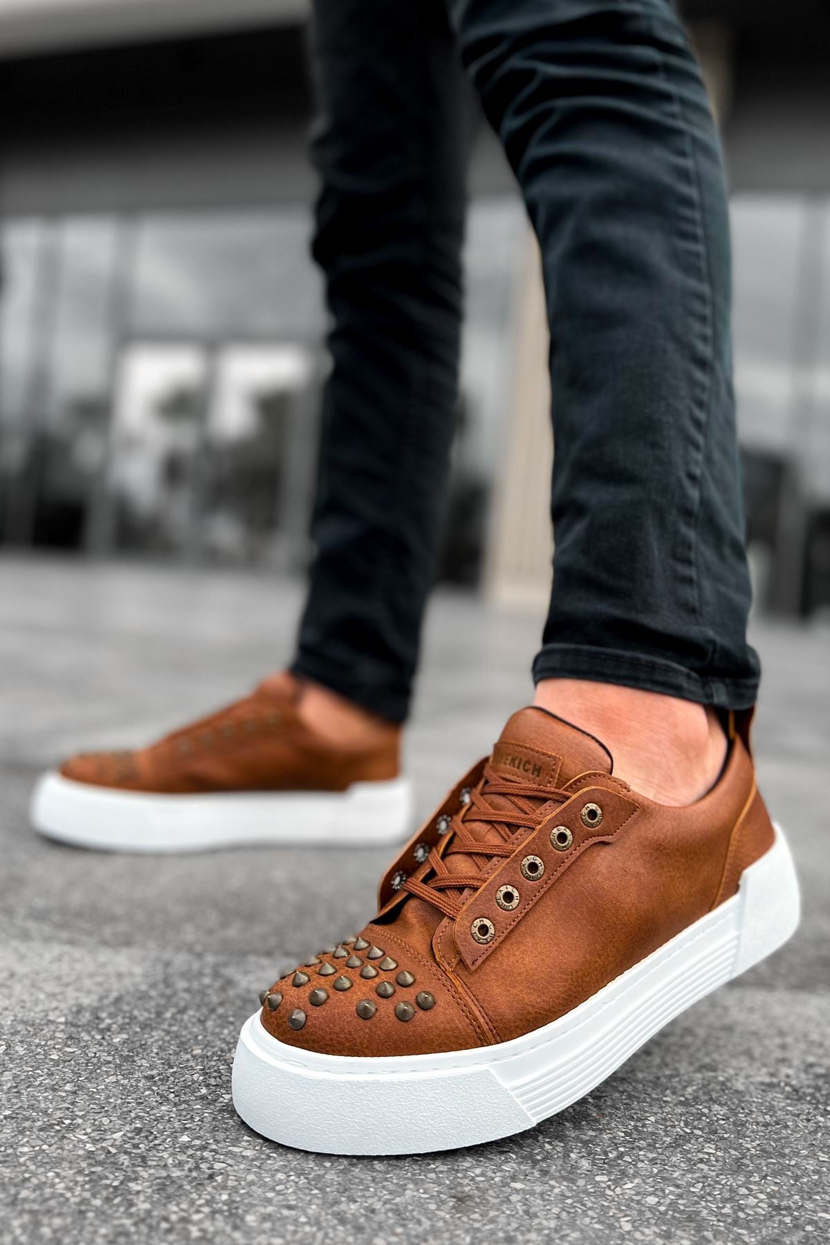 Thorn Kalın Taban Bağcıklı Erkek Sneaker Taba