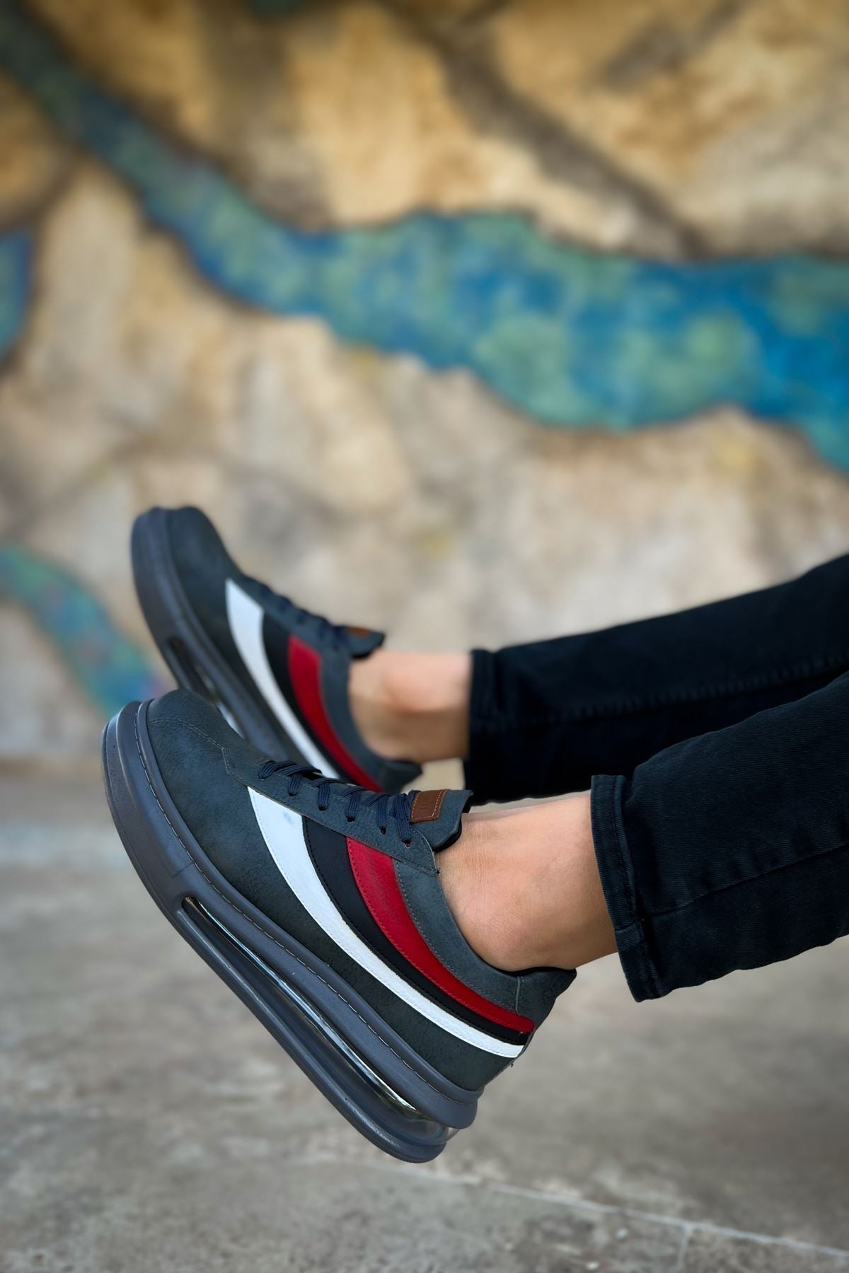 ZRC171 - Air Taban Bağcıklı Erkek Spor Ayakkabı Antrasit