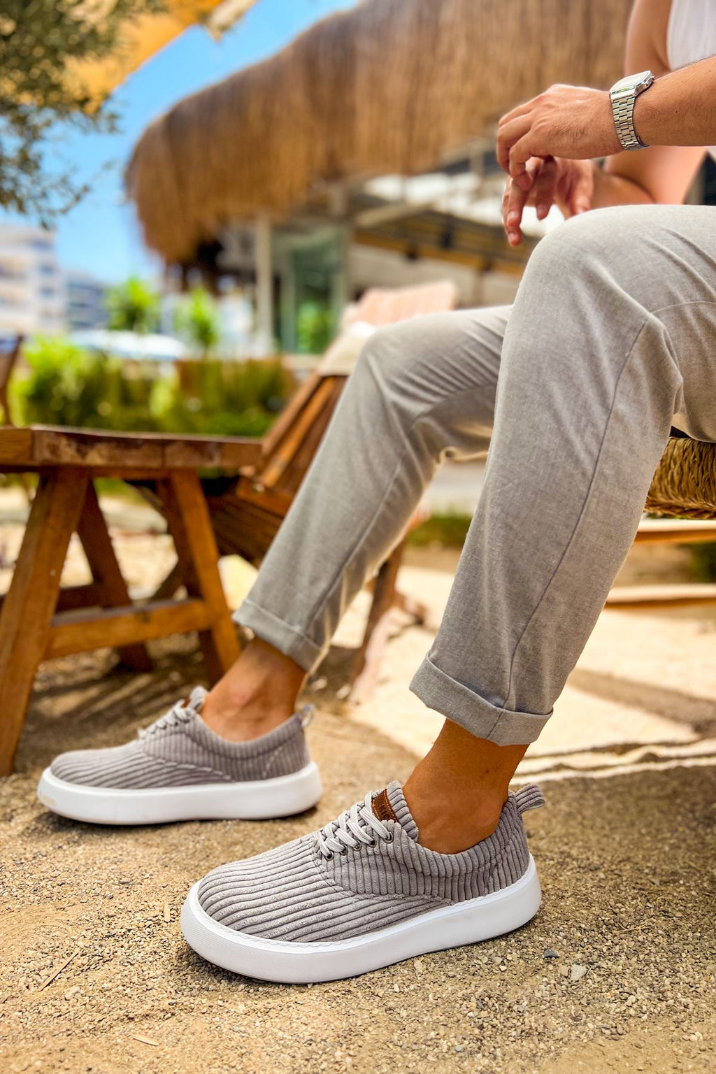 Velluto Premium Kadife Tarz Erkek Günlük Ayakkabı Antrasit