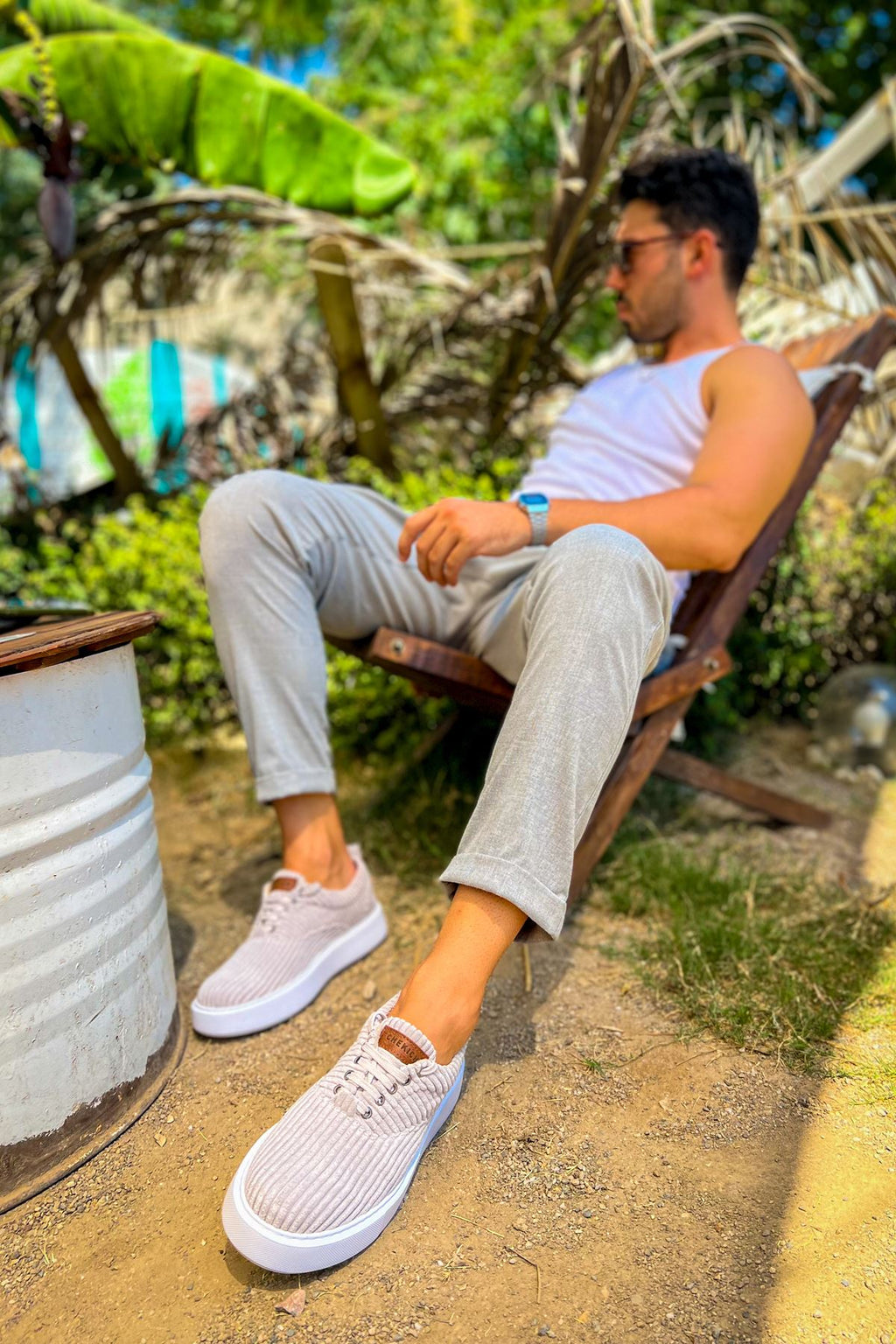 Velluto Premium Kadife Tarz Erkek Günlük Ayakkabı Gri