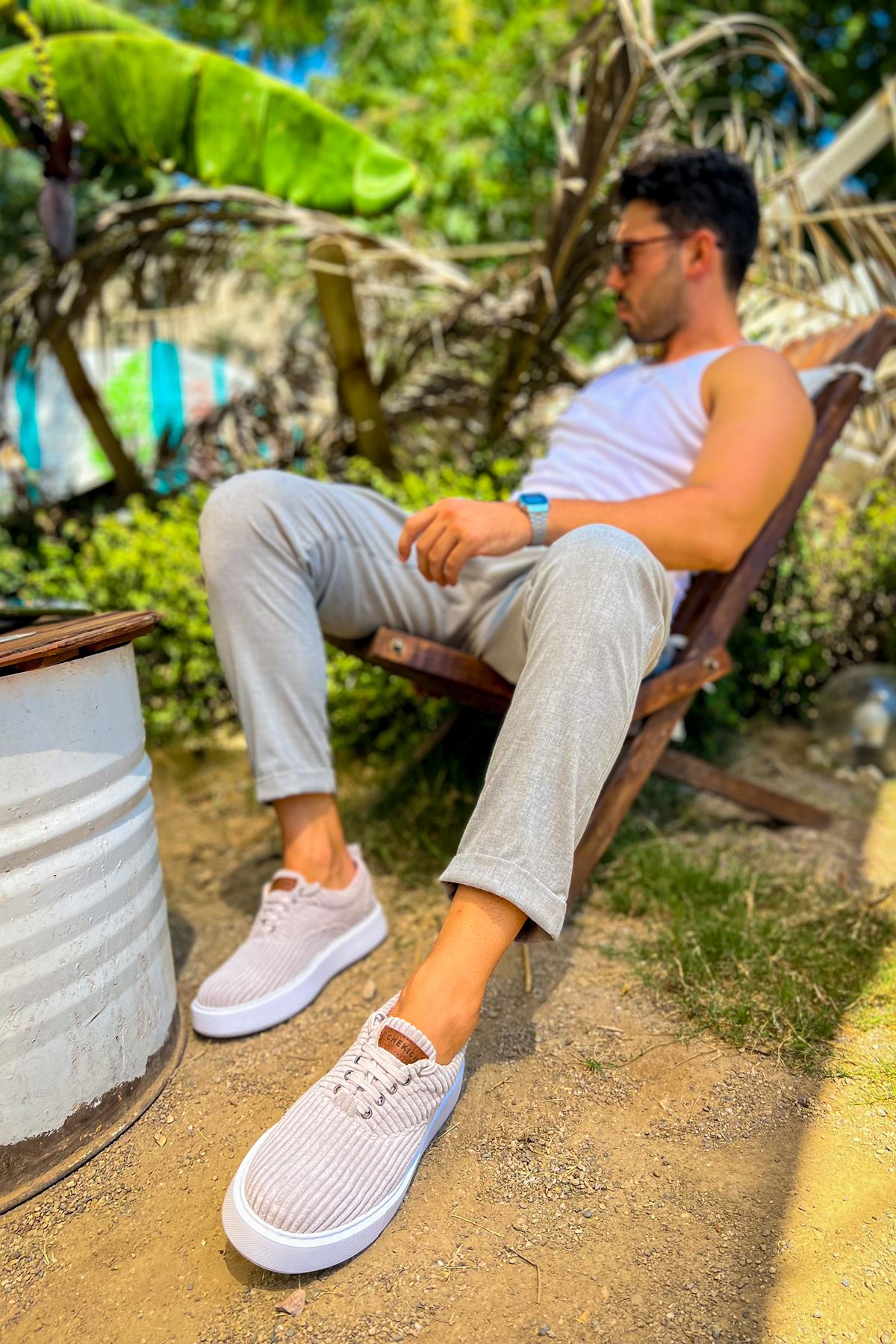 Velluto Premium Kadife Tarz Erkek Günlük Ayakkabı Gri