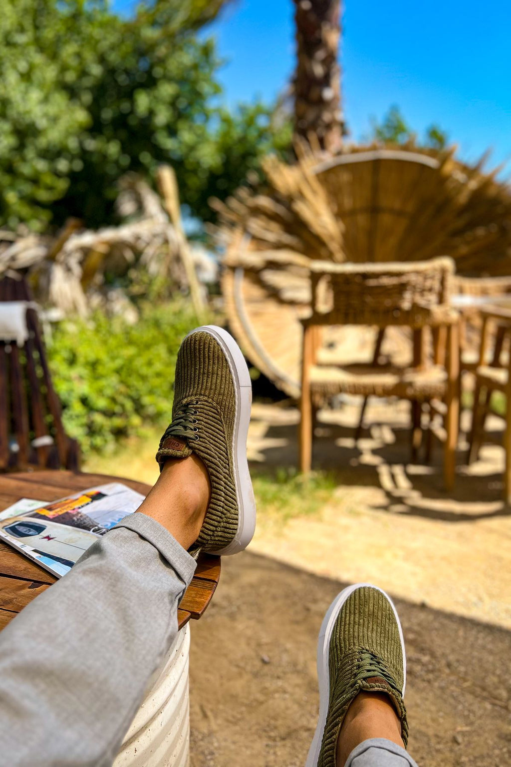 Velluto Premium Kadife Tarz Erkek Günlük Ayakkabı Haki