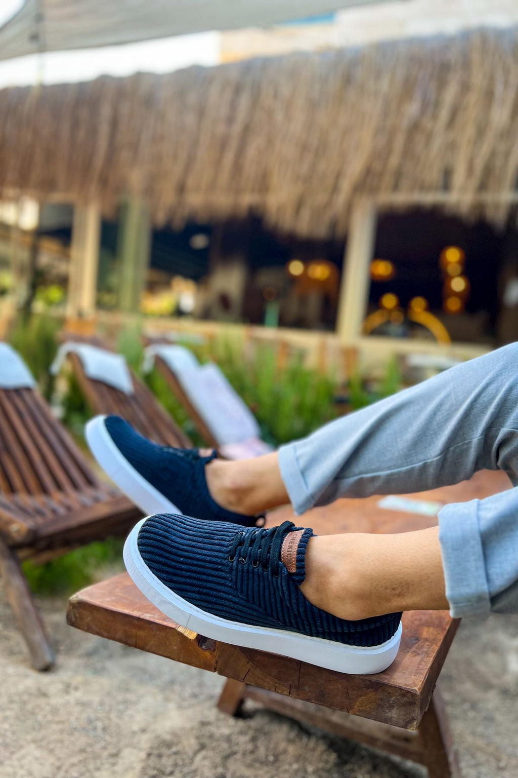 Velluto Premium Kadife Tarz Erkek Günlük Ayakkabı Siyah Beyaz