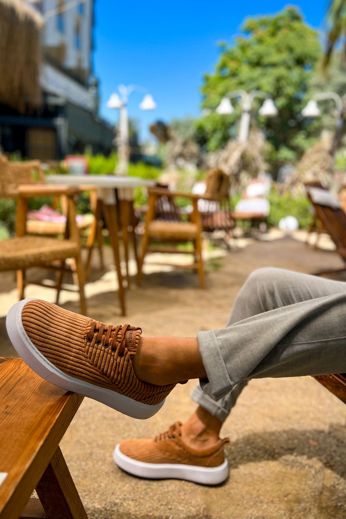 Velluto Premium Kadife Tarz Erkek Günlük Ayakkabı Taba