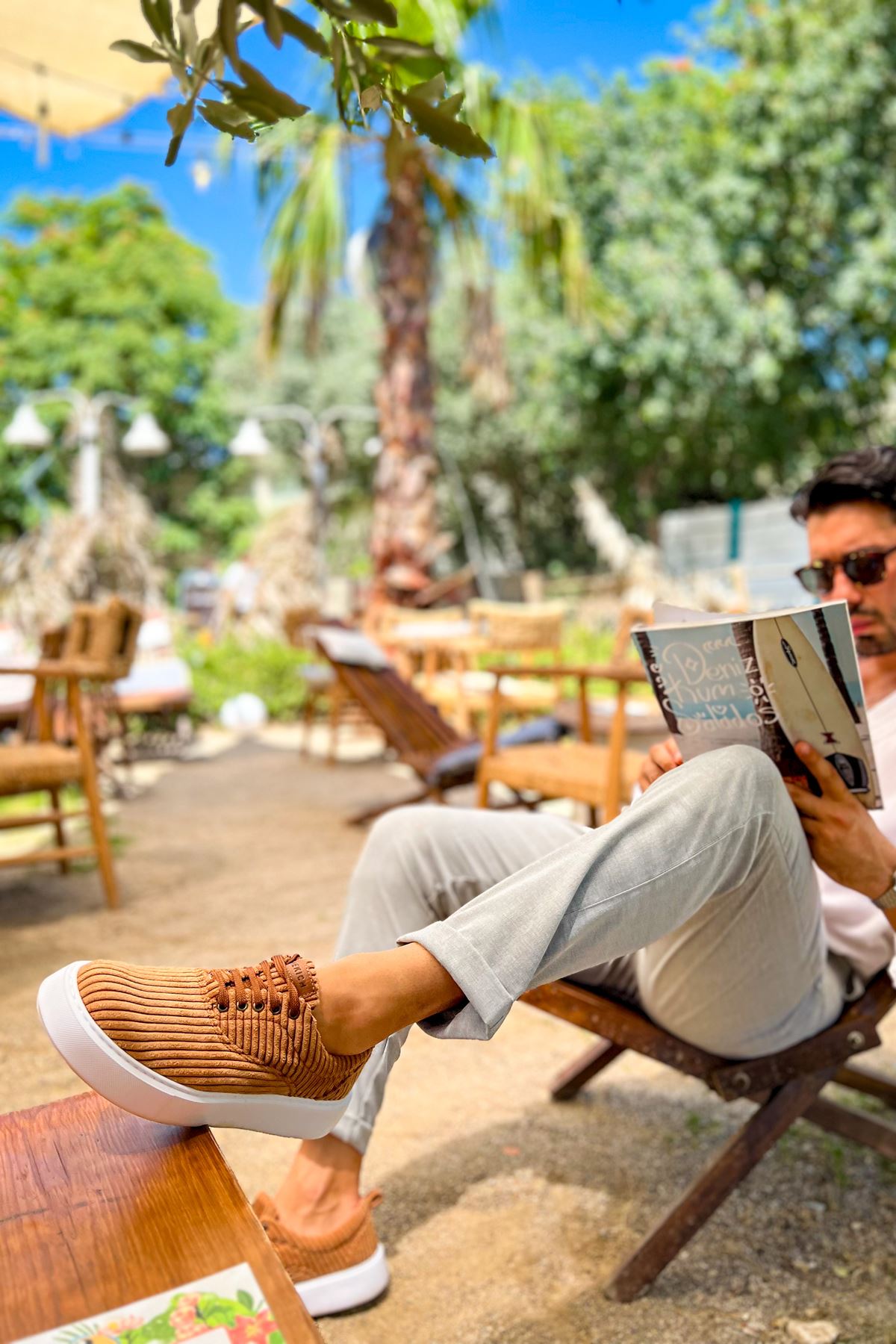 Velluto Premium Kadife Tarz Erkek Günlük Ayakkabı Taba