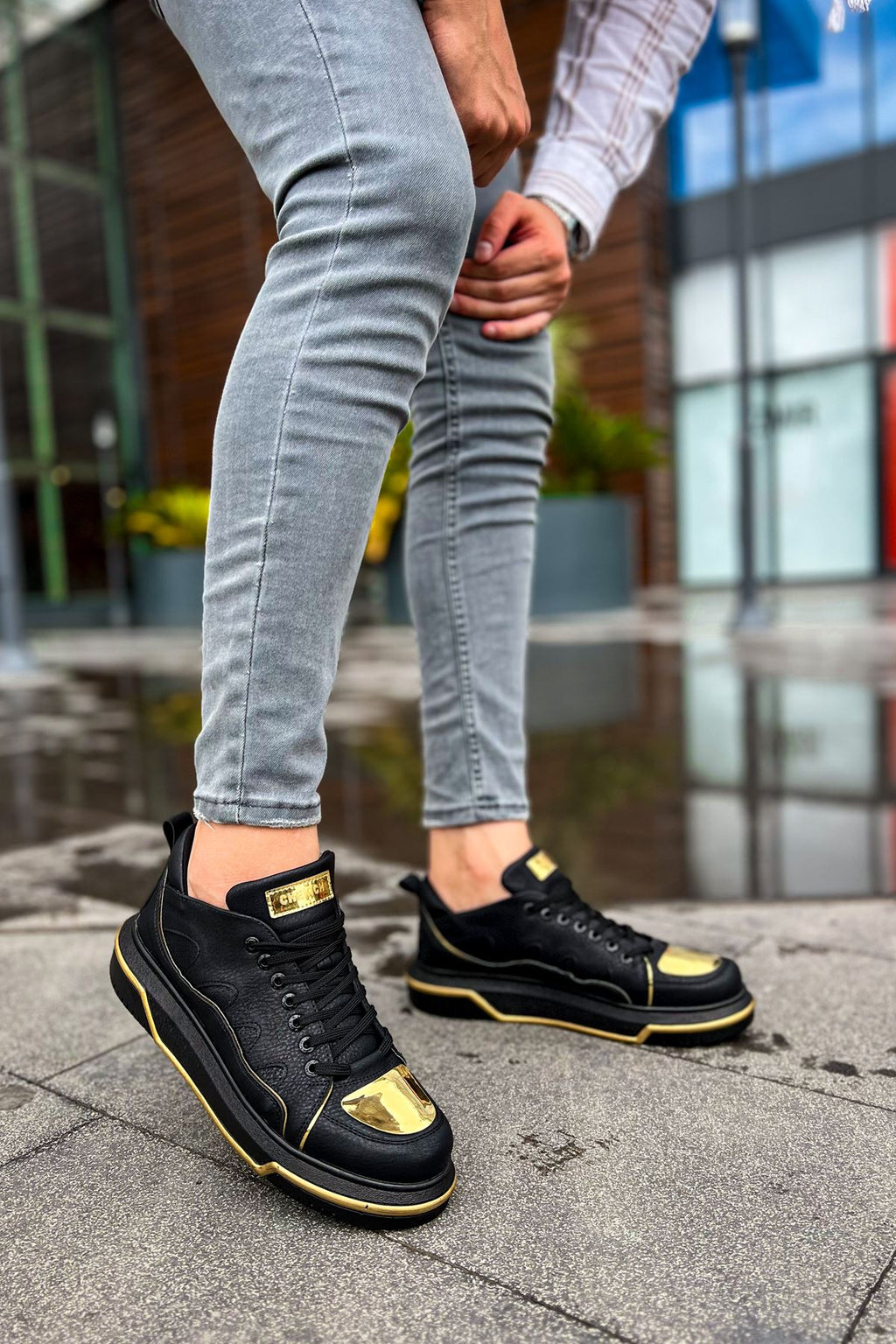 ZRC183 Jet Setter Mirror Erkek Sneaker Siyah Altın