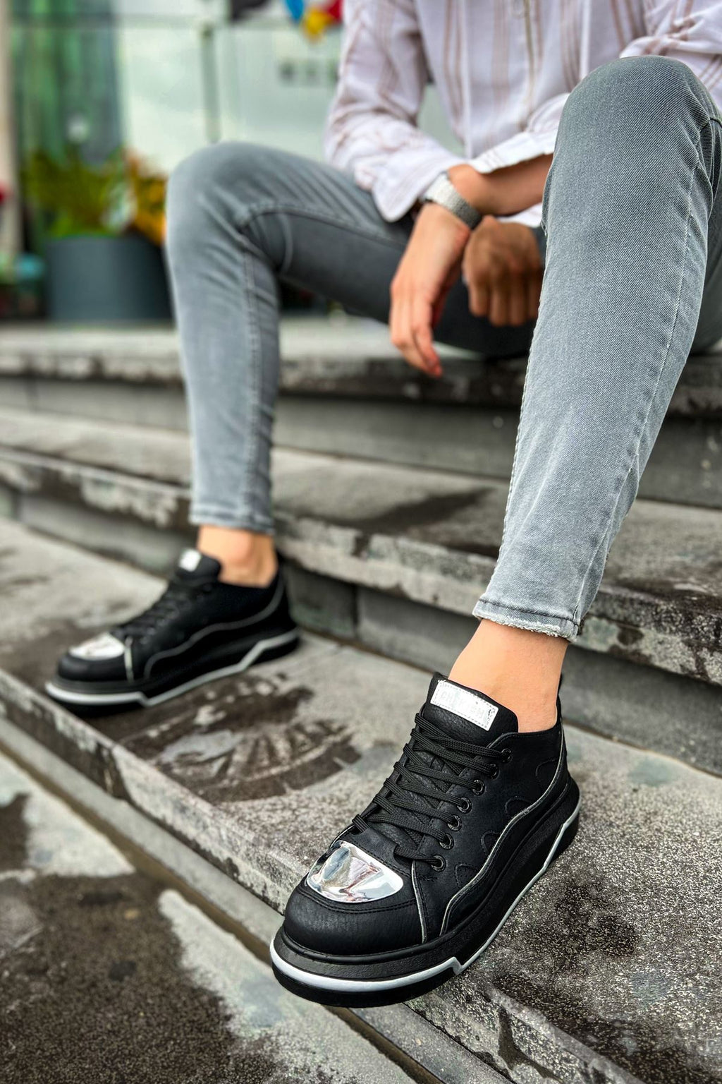 ZRC183 Jet Setter Mirror Erkek Sneaker Siyah Gümüş