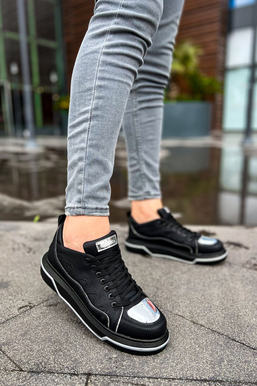 ZRC183 Jet Setter Mirror Erkek Sneaker Siyah Gümüş