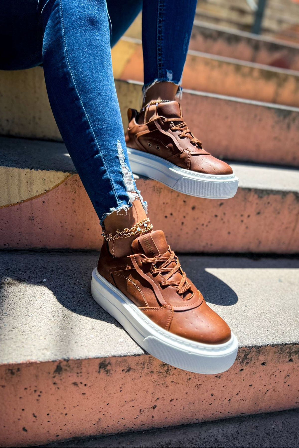 ZRC187 Kalın Taban Ortopedik Kadın Taba Sneakers