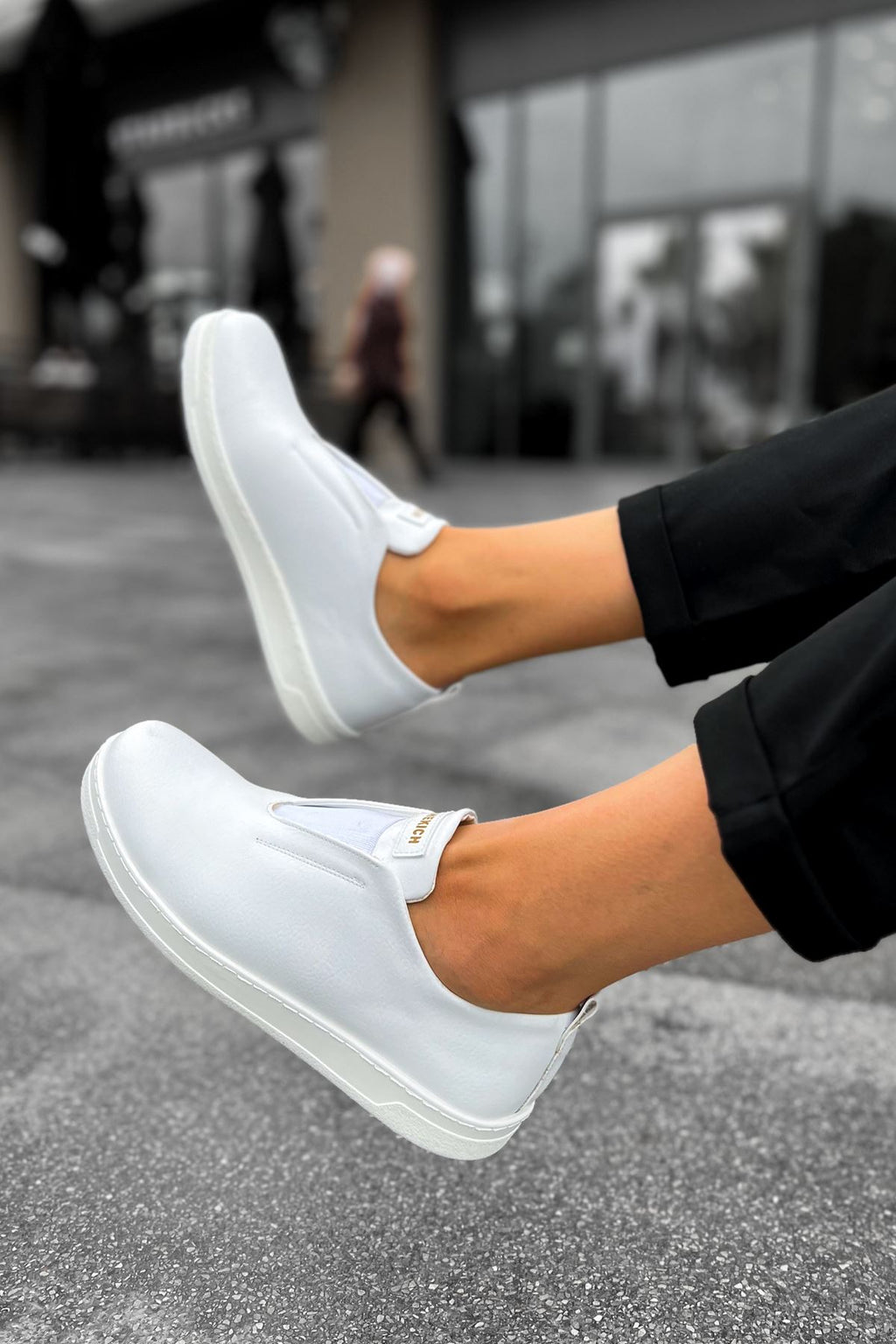 Rigidus Lastikli Günlük Casual Erkek Spor Ayakkabı Beyaz