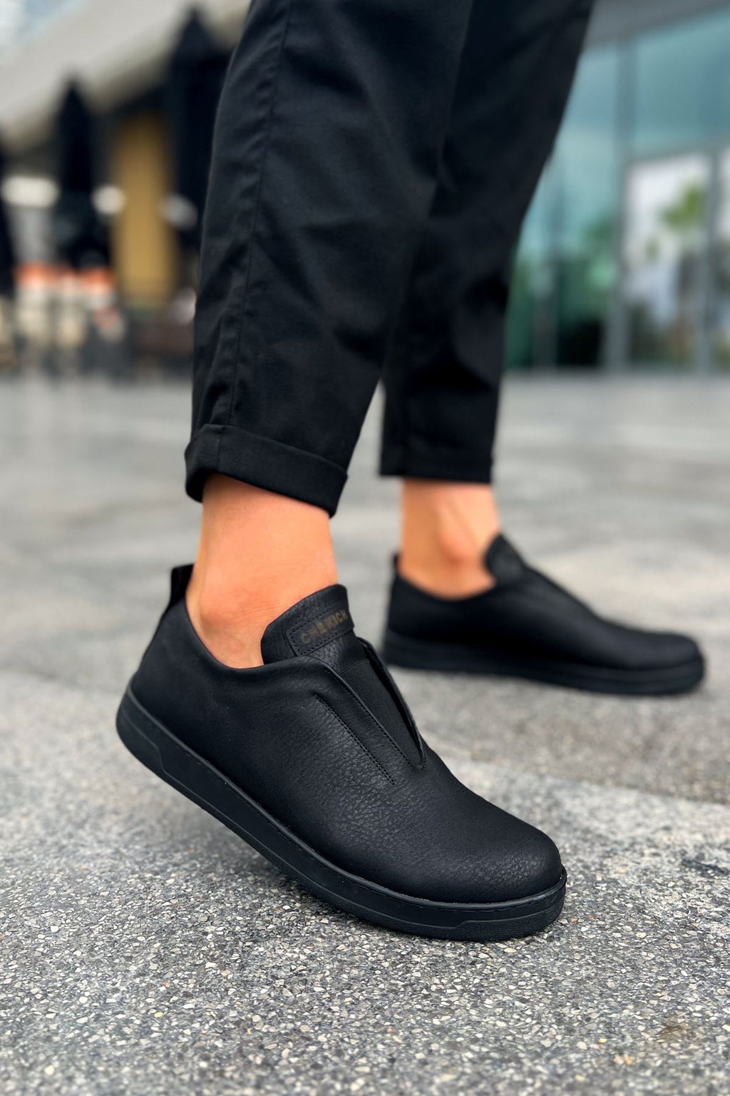 Rigidus Lastikli Günlük Casual Erkek Spor Ayakkabı Siyah